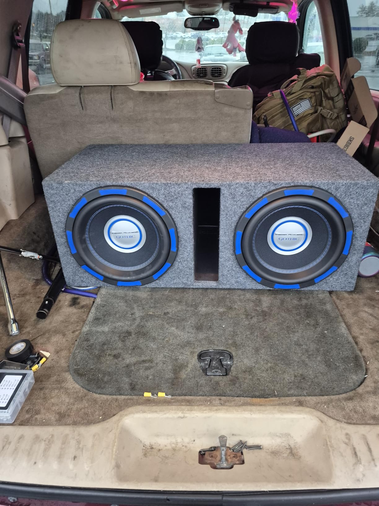 Dual 12 Inch Subwoofer Box Ported Vented Sub Enclosure MDF Car Audio - ASC customer photo 2