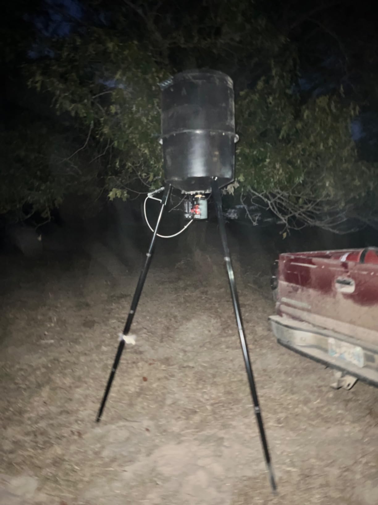 Wildgame Innovations Quick-Set 270 lb Game Feeder | Durable tripod Corn/Pellet hunting feeder, digital timer, 1-4 feed times & 30-feet radius customer photo 2