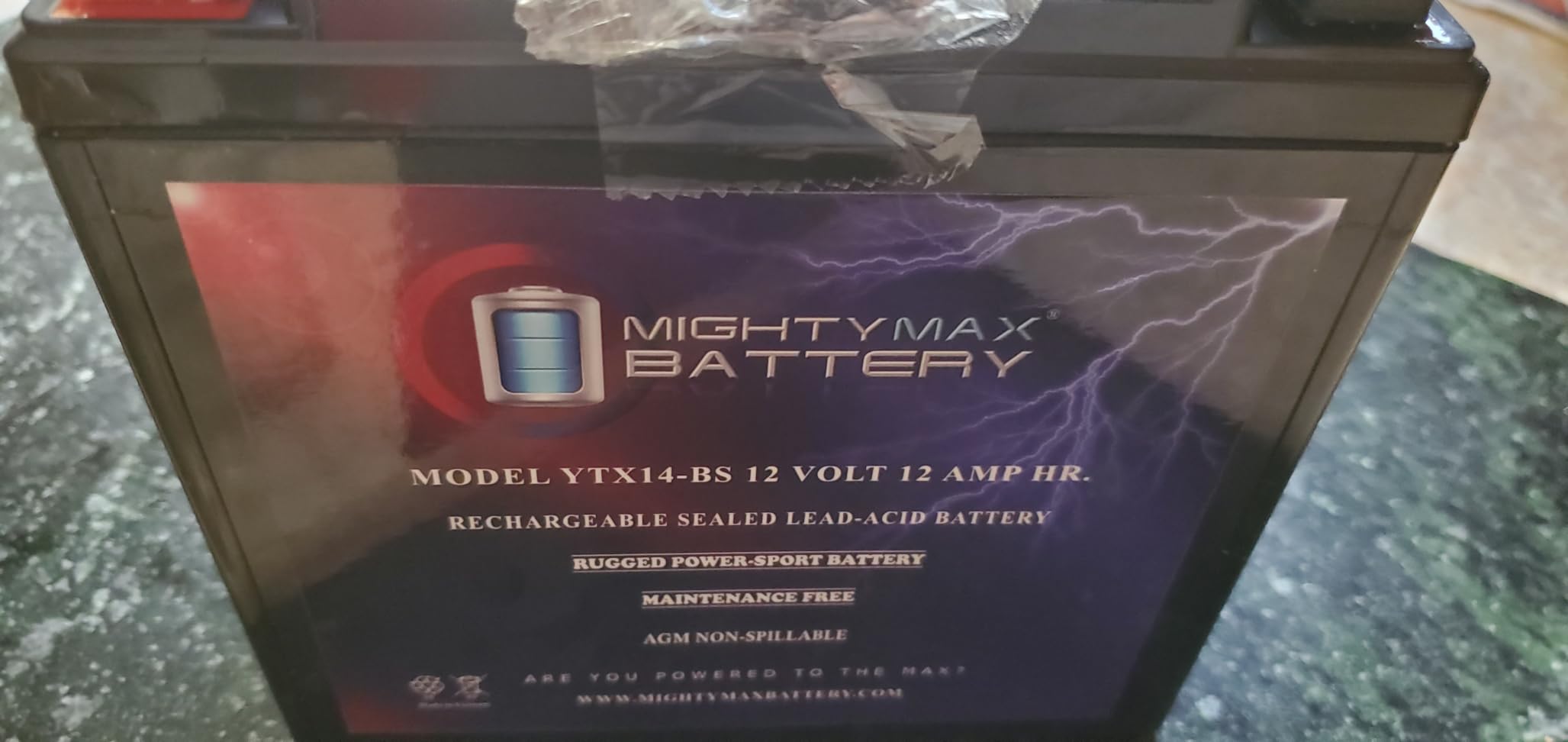 Mighty Max Battery YTX14-BS - 12 Volt 12 AH, 200 CCA, Rechargeable Maintenance Free SLA AGM Motorcycle Battery customer photo 1