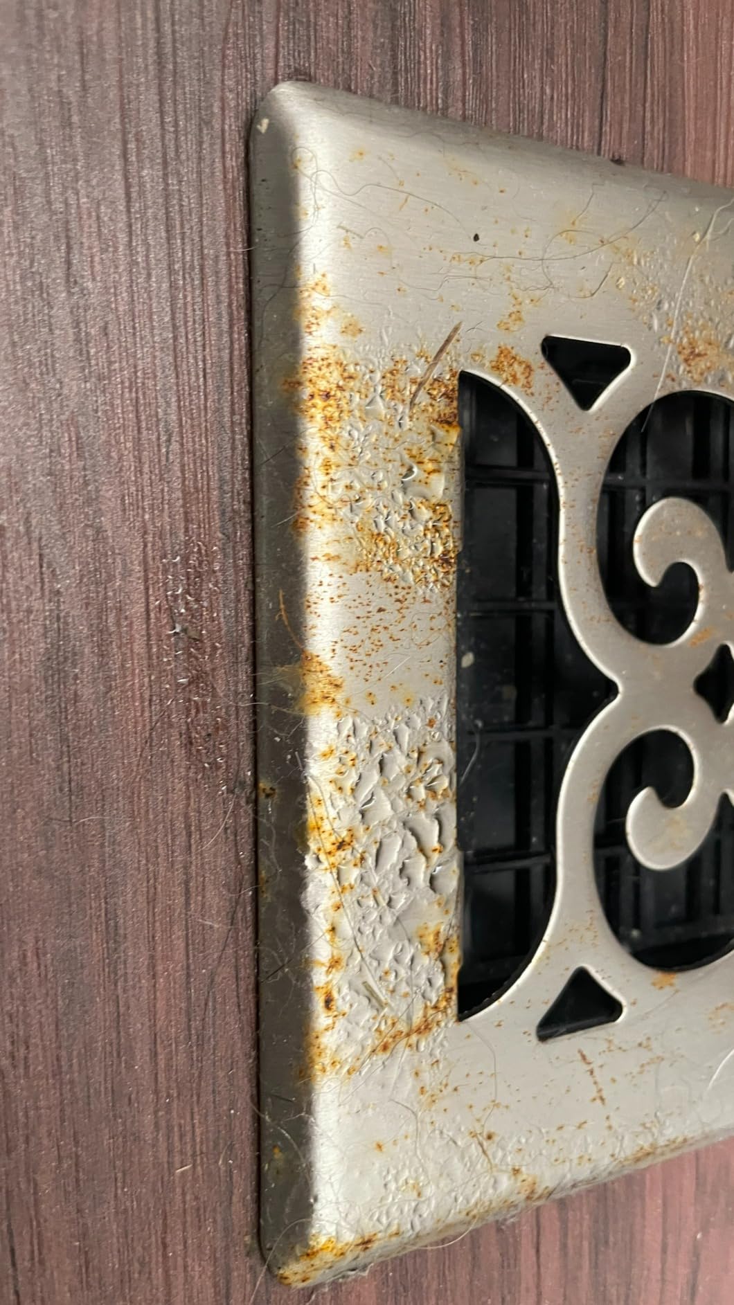 Decor Grates Metal Scroll Decorative Air Vent Cover 4x10 Floor Register - Adjustable Control Lever - AC Floor Vent Covers for Home Floor Vents - Fits 4 x 10 Inch Opening - Rubbed Bronze (SPH410-RB) customer photo 1