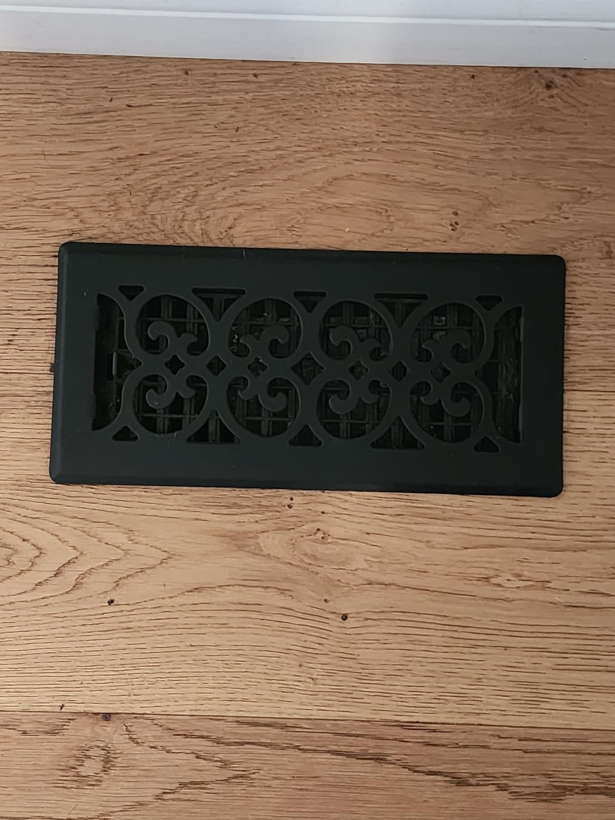 Decor Grates Metal Scroll Decorative Air Vent Cover 4x10 Floor Register - Adjustable Control Lever - AC Floor Vent Covers for Home Floor Vents - Fits 4 x 10 Inch Opening - Rubbed Bronze (SPH410-RB) customer photo 2