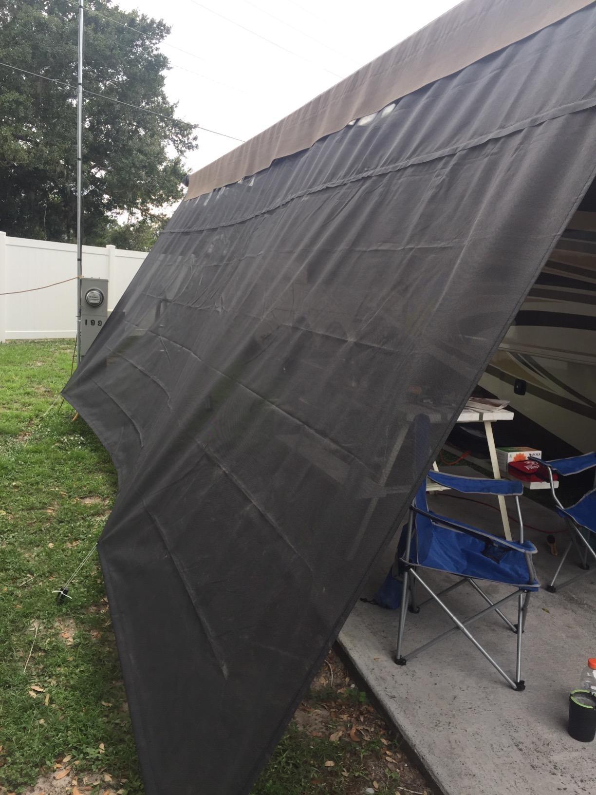 Carefree Of Colorado Drop RV Awning EZ ZipBlocker - Black Mesh RV Awning Shade Screen, Canopy Sun Blocker, Camper Accessory for Front Patio (19' x 9') customer photo 2