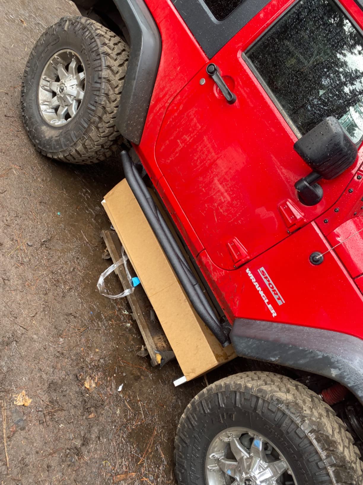 Rock Sliders in Textured Black | Heavy-Duty Tubular Side Steps & Rock Rails | Compatible with 2007-2018 Jeep Wrangler JK 4-Door | Driver & Passenger Pair customer photo 1