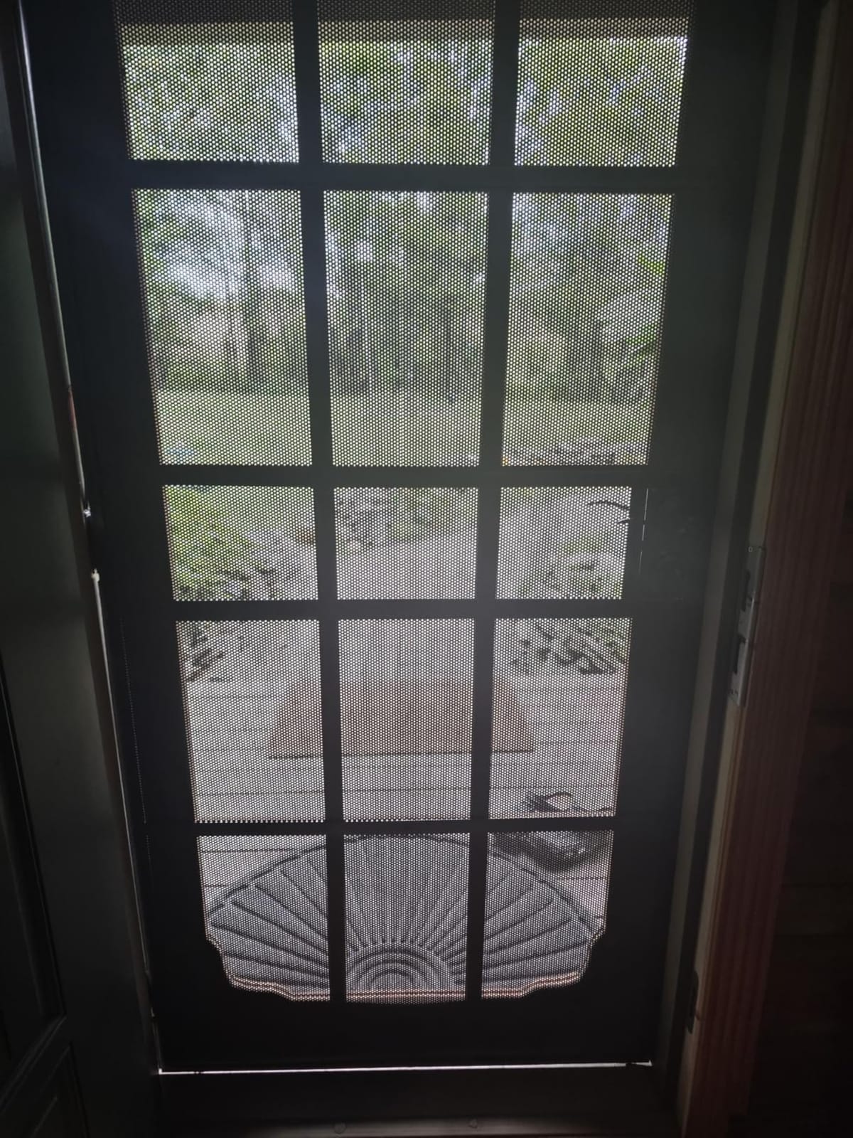 Prime-Line 3809BZ3068-I-WF Woodguard Steel Security Door, Bronze | Traditional Screen Door Style, Steel and Wood Construction, Non-Handed, Single Pack customer photo 2
