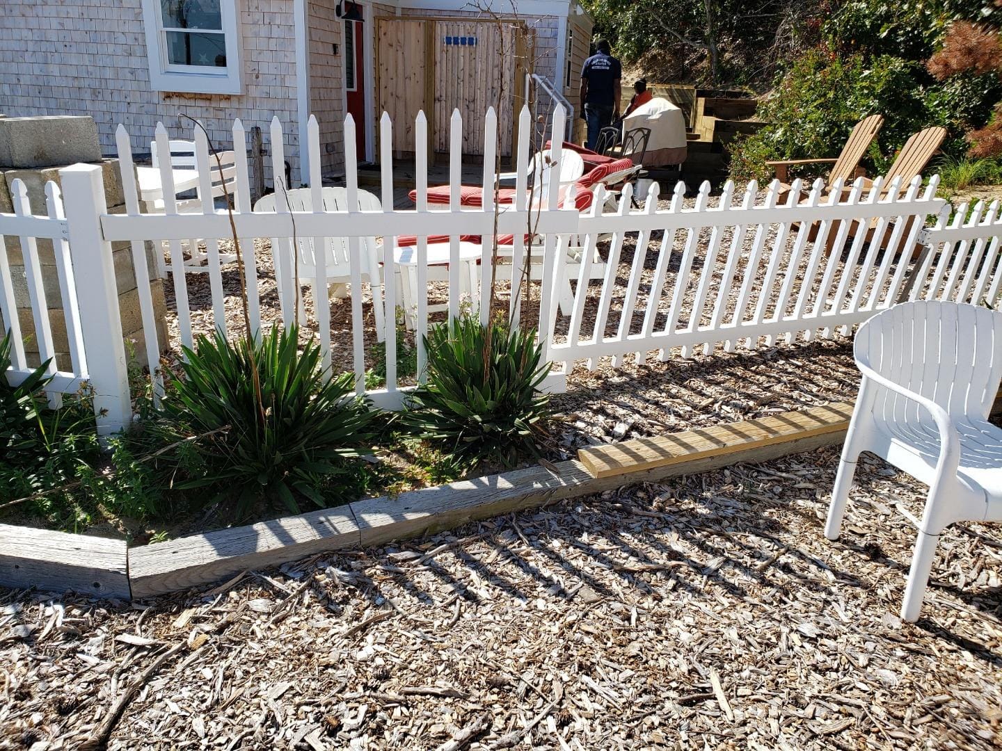 WamBam Nantucket Picket Fence, White Vinyl No Dig DIY Kit | 4ftH x 6ftW, 1 Panel + 1 Post, BL19101 customer photo 2