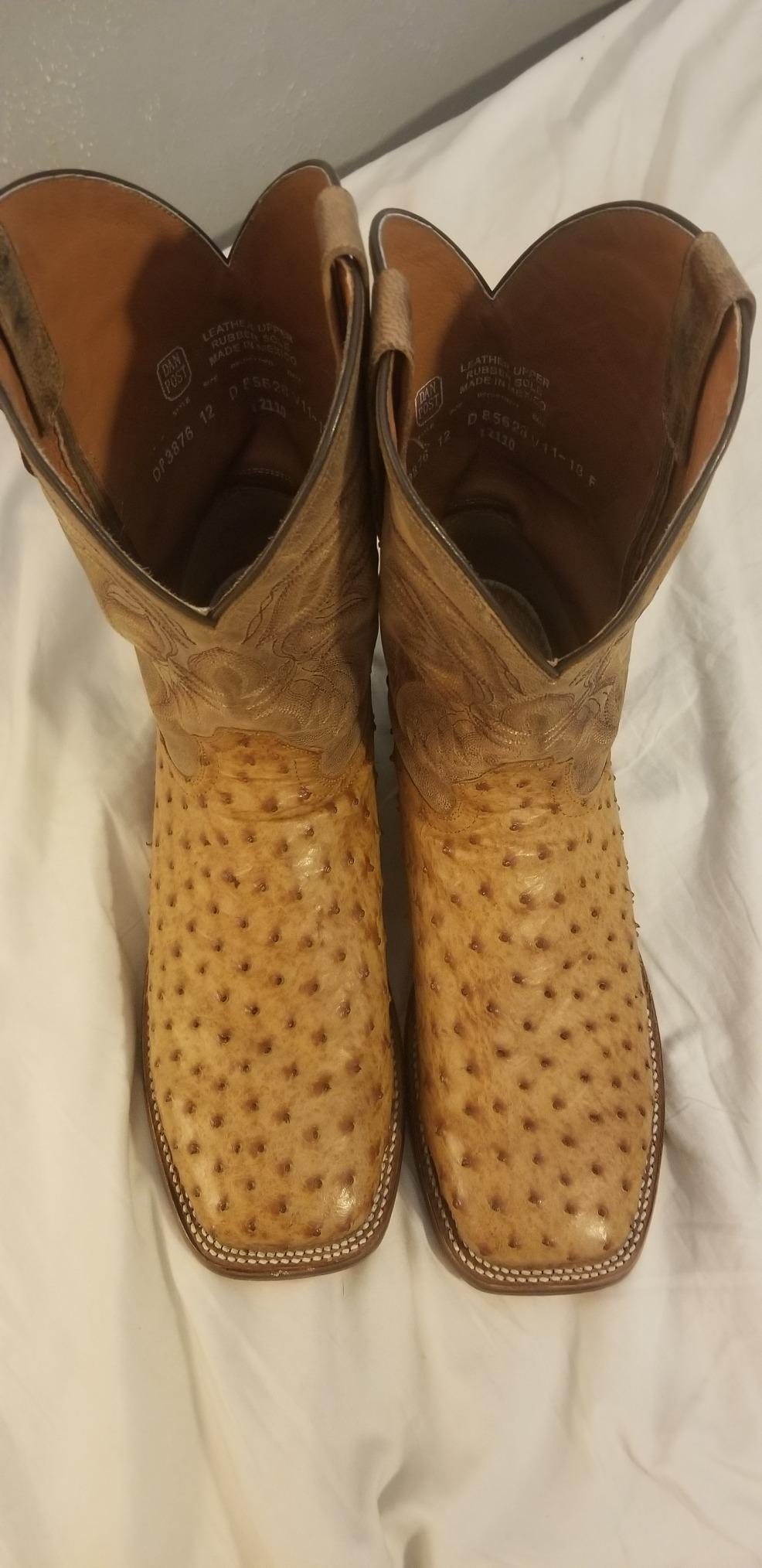 Dan Post Alamosa Embroidered Ostrich Pull On Square Toe Dress Boots customer photo 1