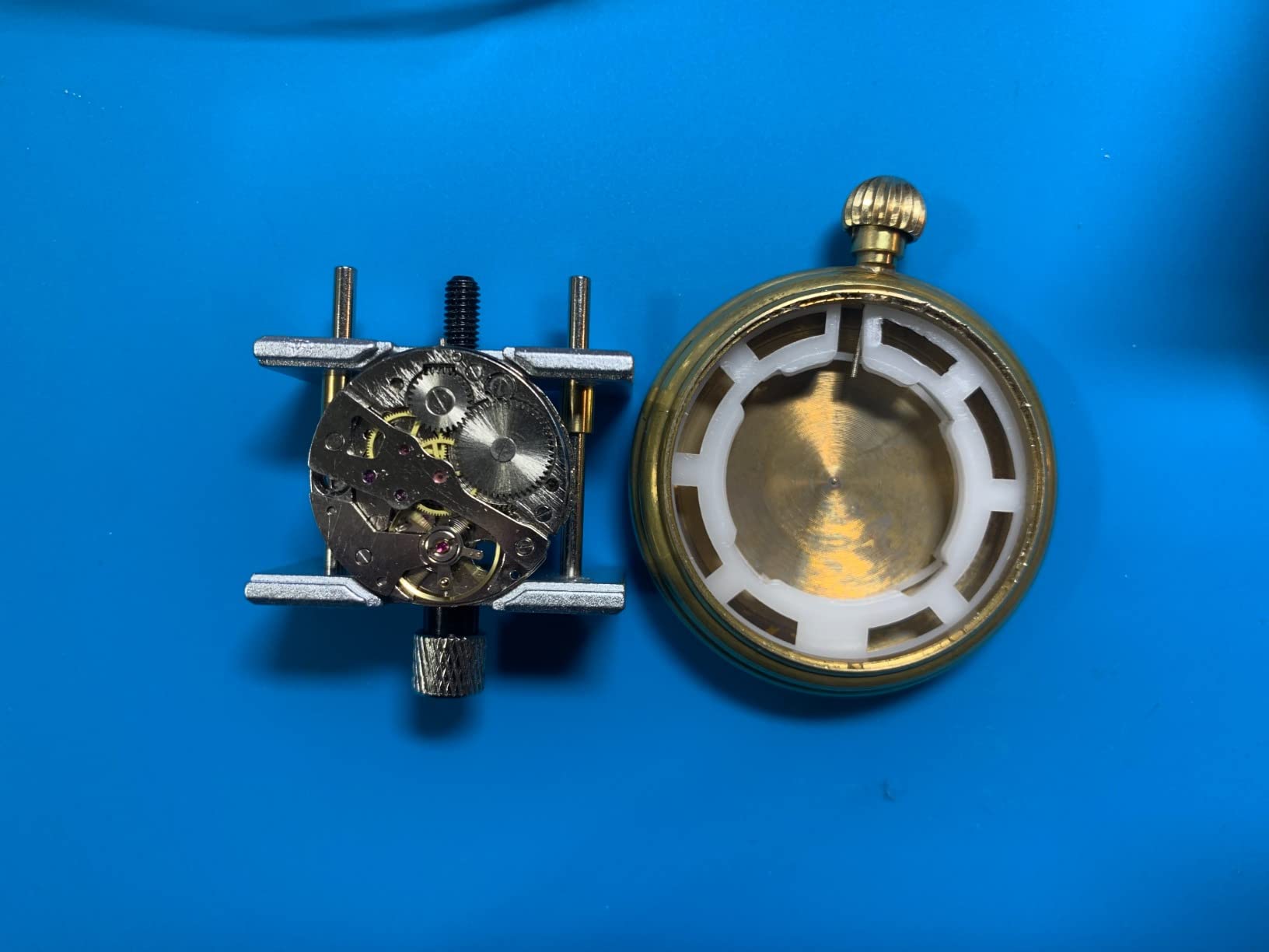 VIGOROSO Men's Vintage Full Copper Hand-Wind Mechanical Second&24hours Sub-dials Pocket Watch in Box customer photo 1