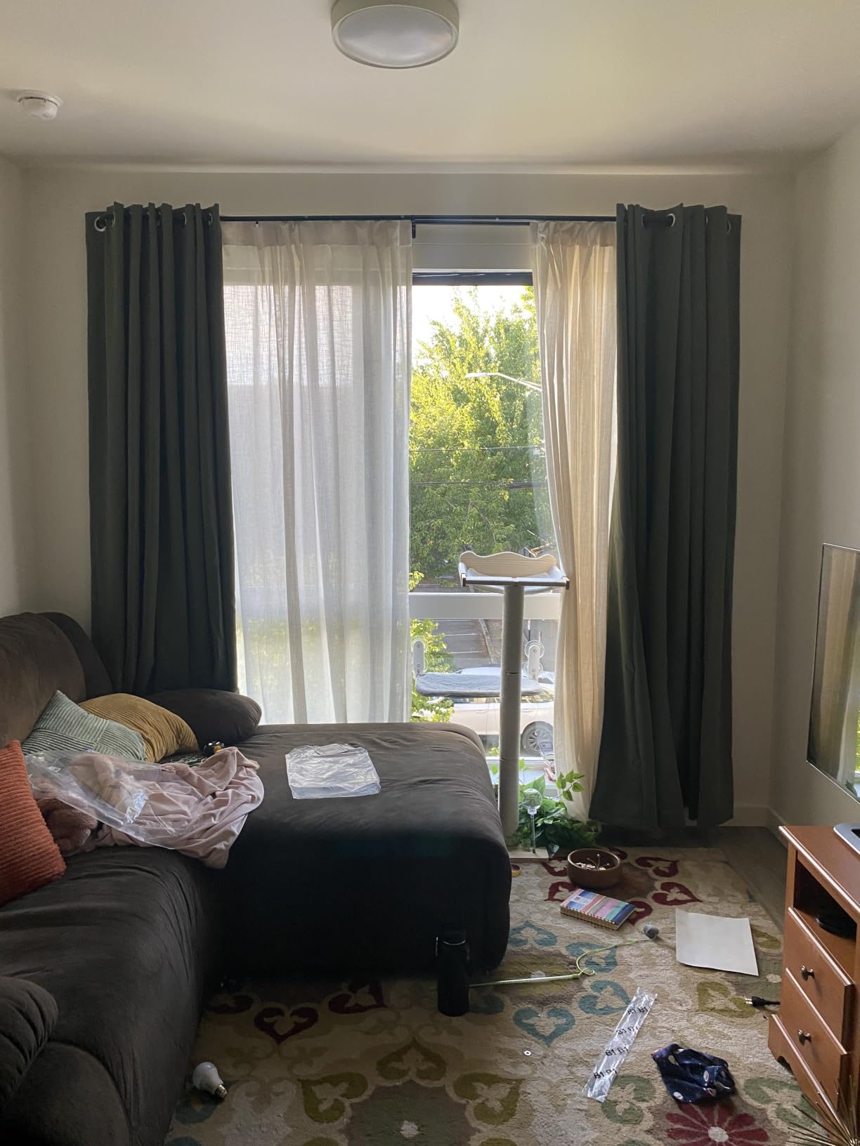H.VERSAILTEX Room Darkening Curtain Thermal Insulated Curtain for Bedroom Window Treatment Grommet Curtain Panel Drapes, Energy Efficient for Living Room, Solid Ivory/Cream, One Panel, 52'W x 84'L customer photo 1