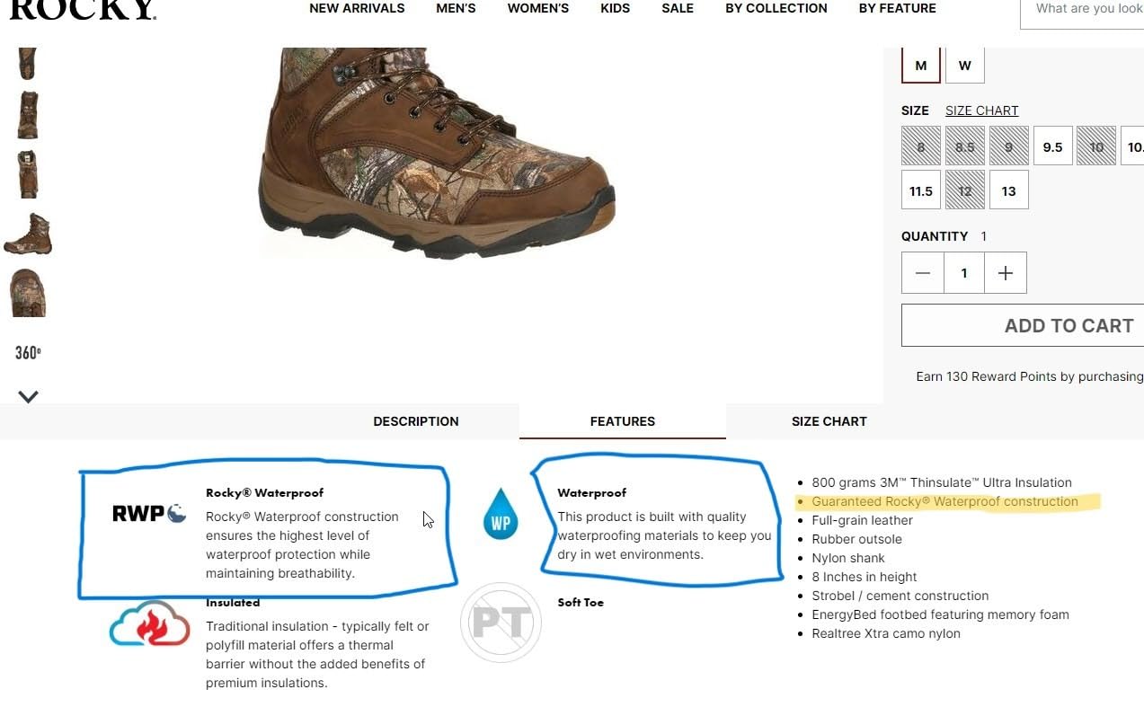 ROCKY Retraction Waterproof 800G Insulated Outdoor Boot customer photo 1