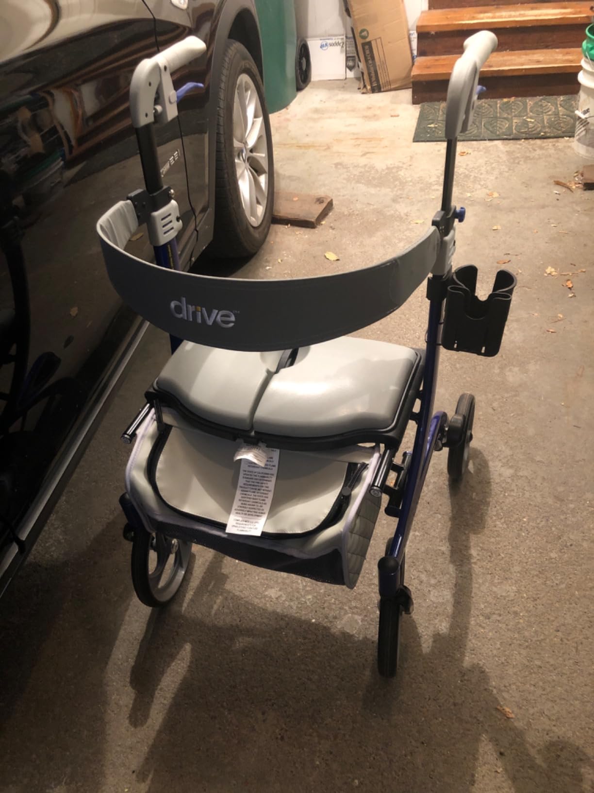 Drive Medical Nitro DLX Foldable Rollator Walker, 10 Inch Wheels, Champagne | Rollator Walker Features Hand Activated Brakes, Padded Seat, Storage Bag and 10 Inch Front Wheels for Easy Mobility customer photo 1
