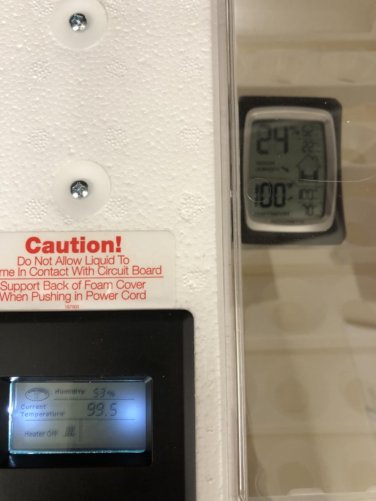 Digital Circulated Air Incubator | 41 Egg Capacity | Chick Egg Hatching Incubator with Circulated Fan, Temperature and Humidity Control | Made in USA customer photo 2