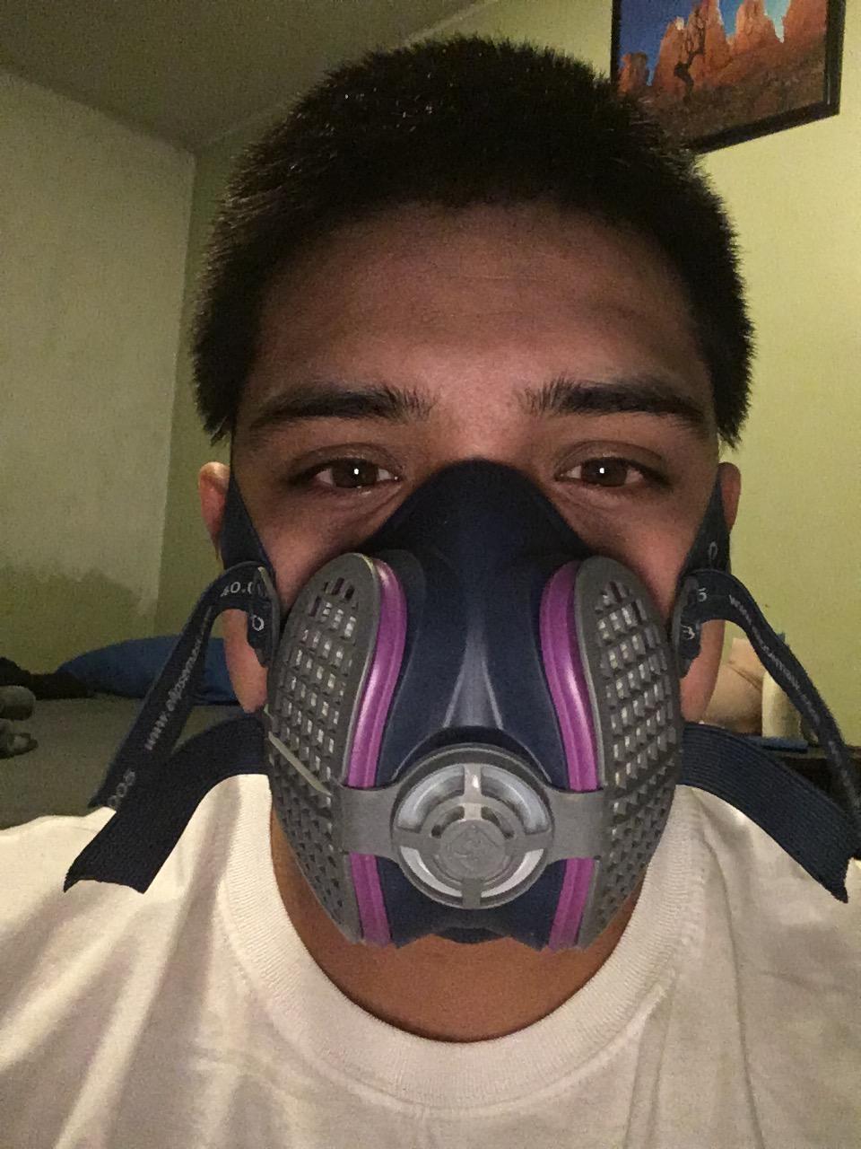GVS SPR457 Elipse P100 Dust Half Mask Respirator with replaceable and reusable filters included, blue, m/l size customer photo 1