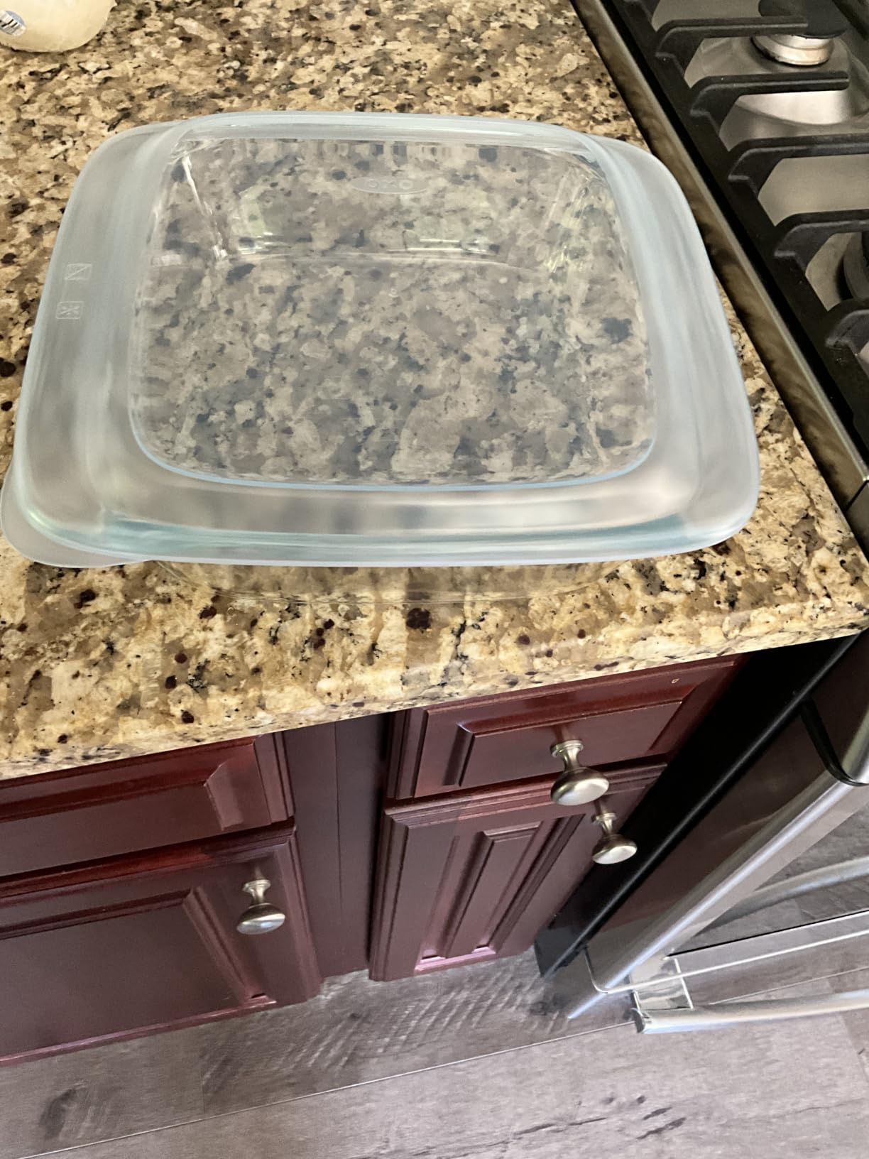 OXO Good Grips Freezer-to-Oven Safe 2 Qt Glass Baking Dish with Lid, 8 x 8 customer photo 1