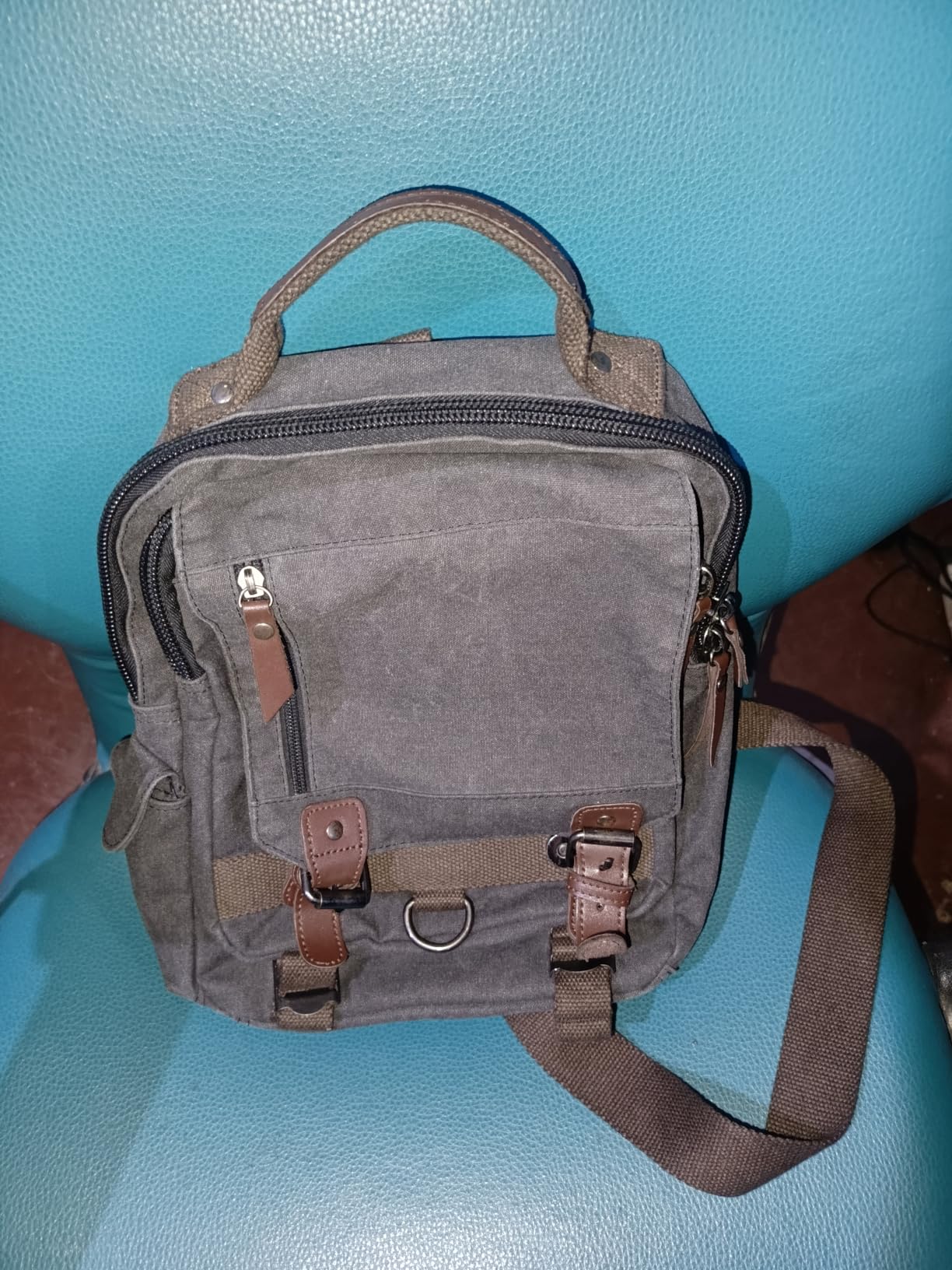 Leaper Retro Canvas Messenger Bag - Unisex Crossbody Shoulder Sling Bag for Travel, Work & Daily Use customer photo 2