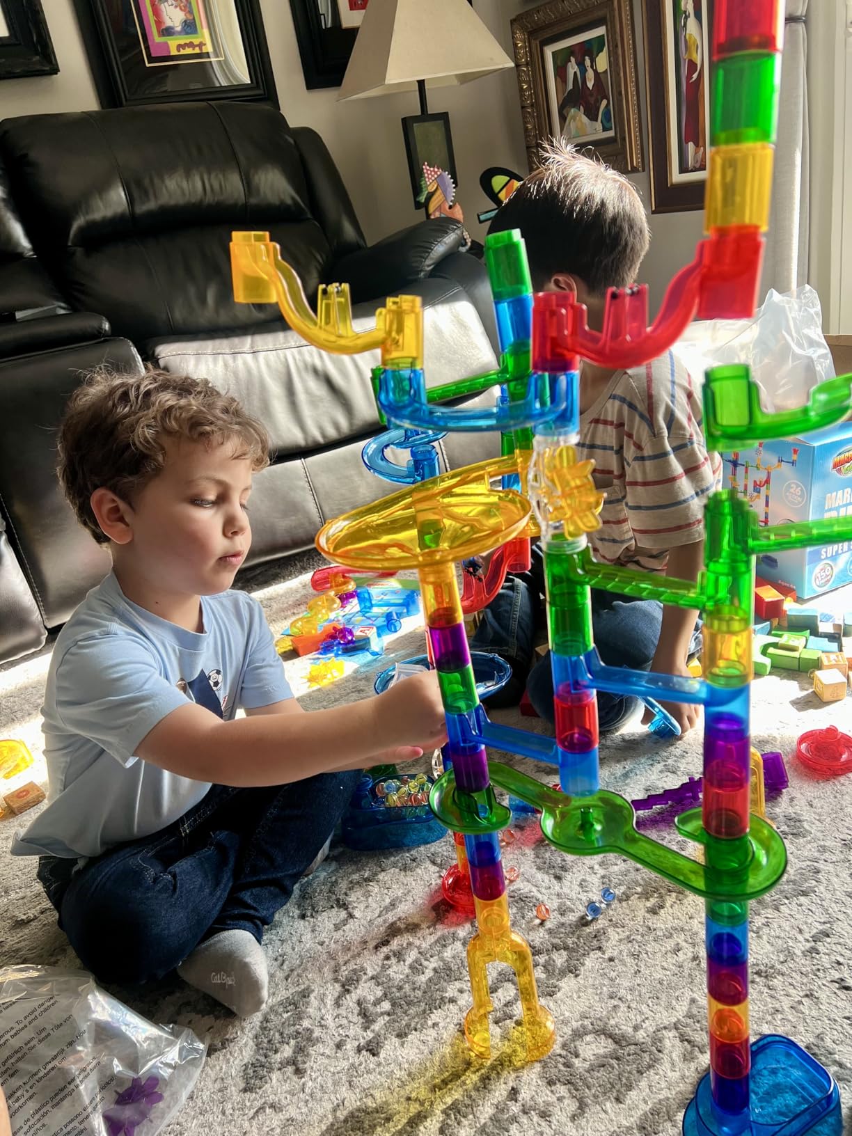 Marble Genius Marble Run Super Set, 150 Translucent Pieces, STEM Toy customer photo 1