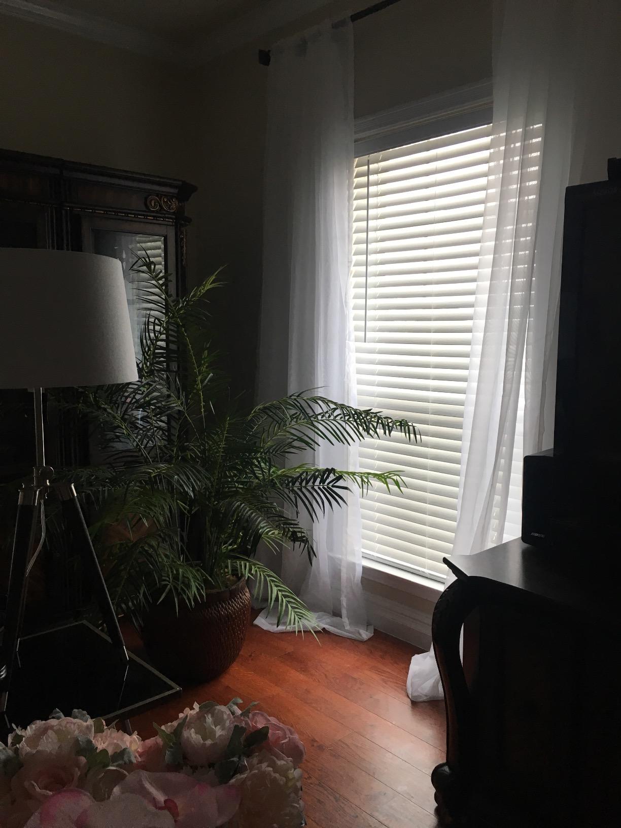HLC.ME Sheer White Curtains - Voile Window Treatment Rod Pocket Curtain Panels for Kitchen, Bedroom and Living Room (54 x 95 inches Long, Set of 2) customer photo 1
