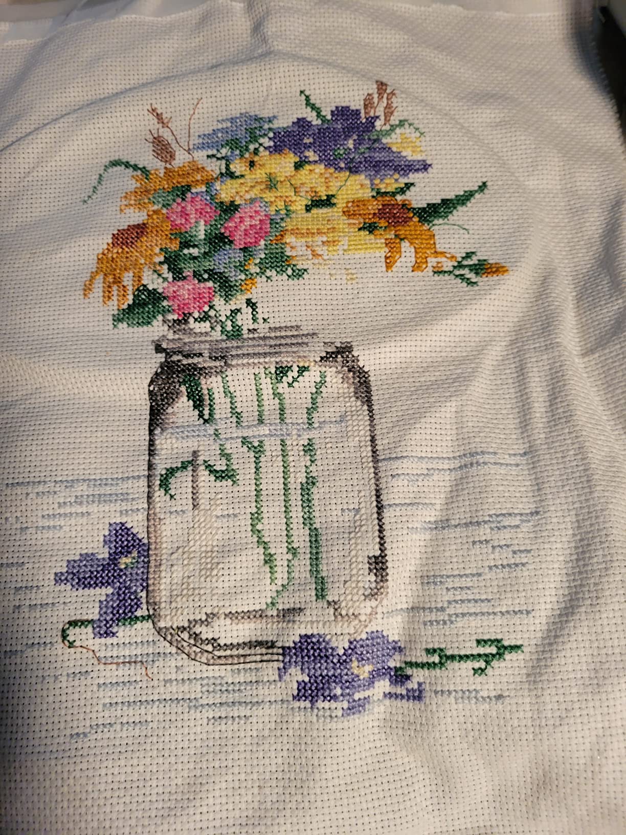 Janlynn 017-0112 Wildflower Jar Counted Cross Stitch Kit customer photo 1