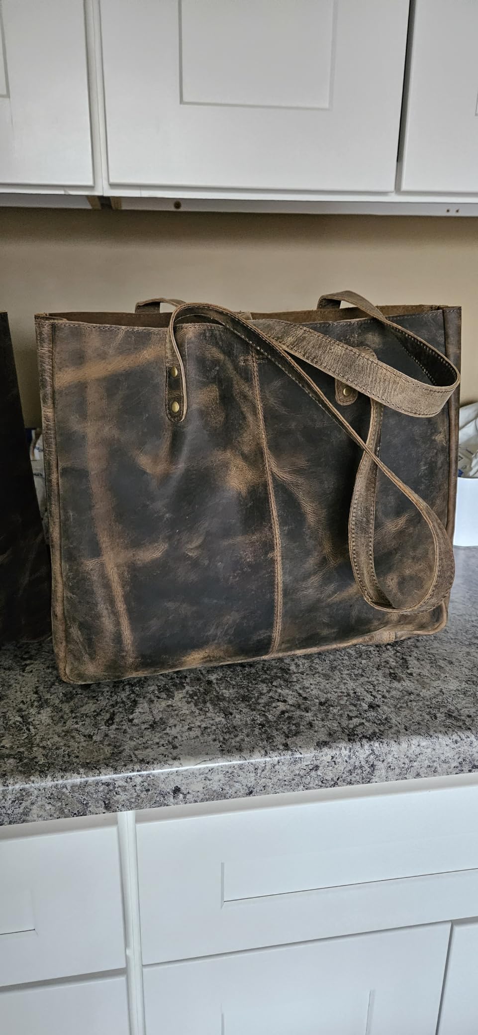 Leather Tote Bag for Women, Travel Shopping Satchel Handbag customer photo 2