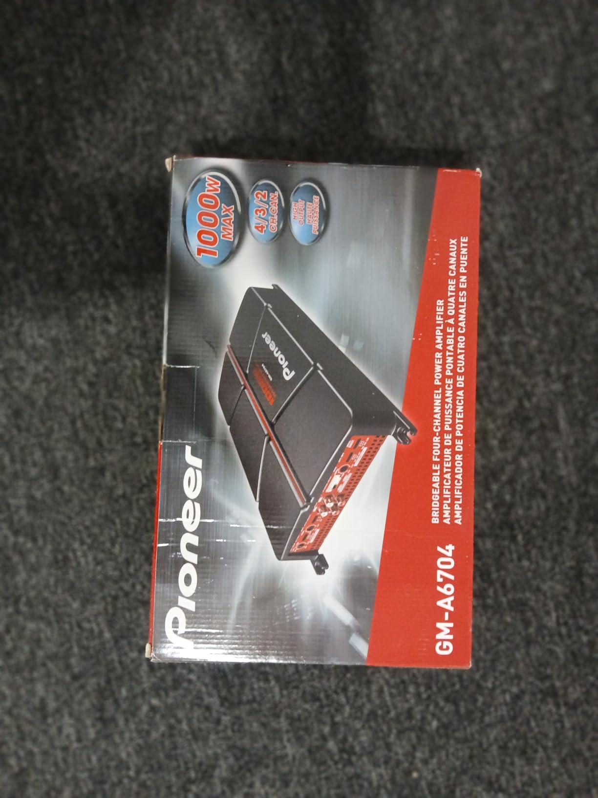 Pioneer GM-A6704 4-Channel Car Amplifier - 1000W Max, Class AB, Bridgeable Design, Bridgeable, High-/Low-Pass Filters customer photo 2