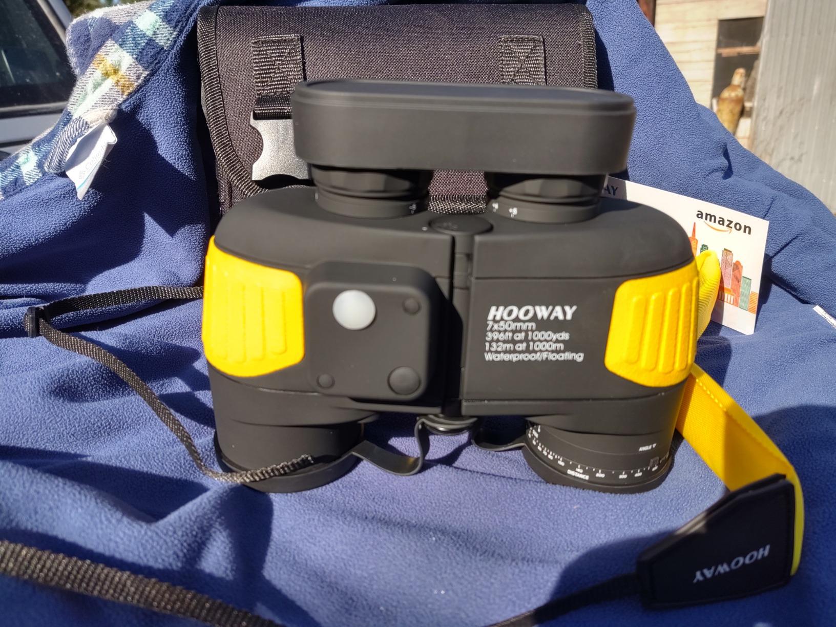 Hooway 7x50 Waterproof Fogproof Military Marine Binoculars w/Internal Rangefinder & Compass for Navigation, Boating, Fishing, and More customer photo 2