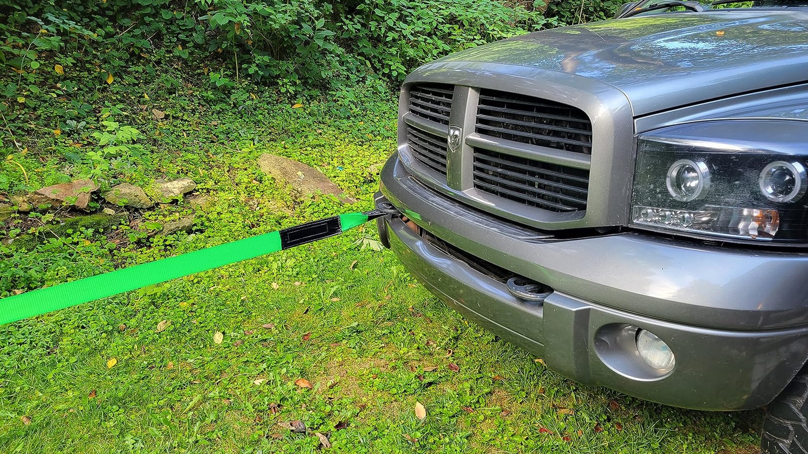 Rhino USA Recovery Tow Strap (3in x 20ft) - 31,518lb Heavy Duty Towing | 31,518lb Break Strength Emergency Tow Strap. Heavy Duty Towing Rope for Truck, UTV, ATV & Jeep Offroad Recovery. Black customer photo 1