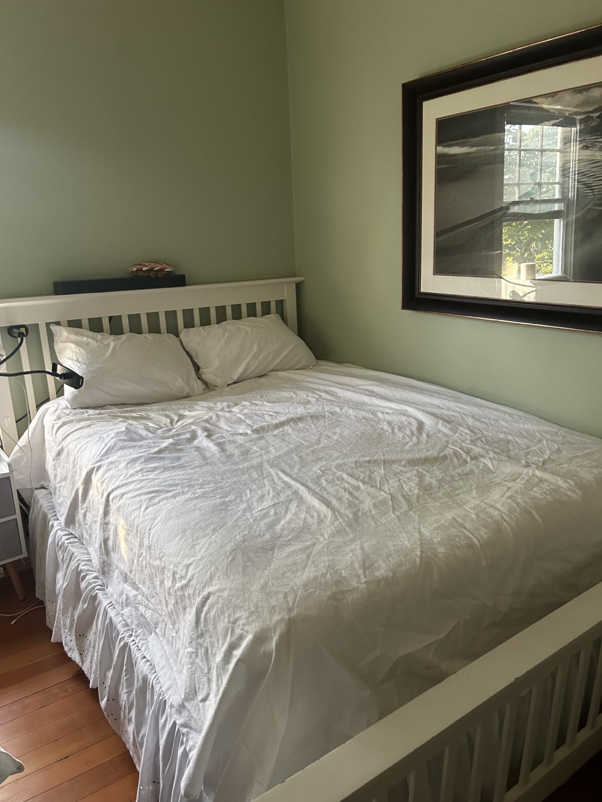 800 Thread Count Queen Sheet Set, Egyptian Cotton Sateen Weave White Sheets customer photo 1