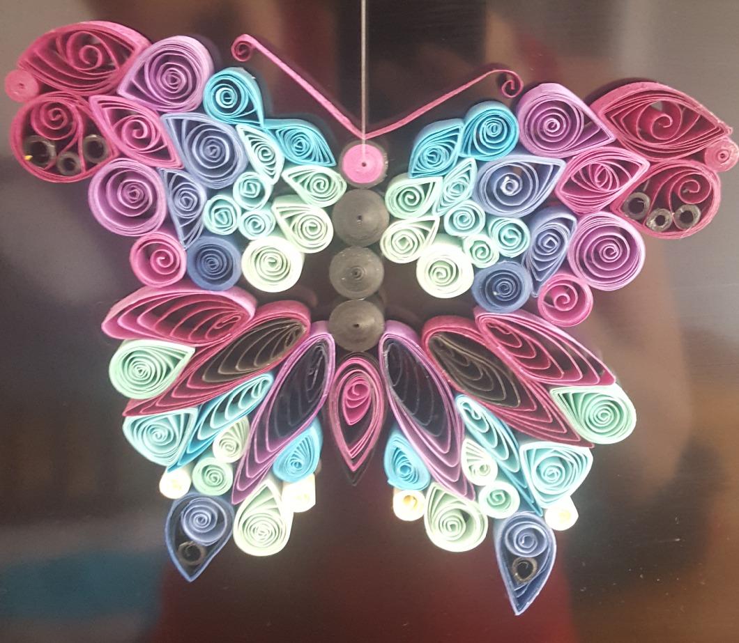 JUYA Paper Quilling Kit 960 Strips with 12 Tools, Glue, Blue Set, 3mm | 54 cm Strips, 36/24/12 Colors, 2 Shaping Templates with Grid, 30 ml Craft Glue customer photo 2