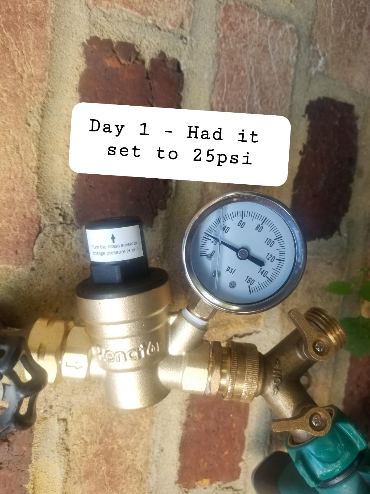 Renator RV Water Pressure Regulator for RV Camper. Brass Lead-free Adjustable Water Pressure Regulator with Gauge for Camper Travel Trailer, Reducer Valve W Filter. M11-0660R. customer photo 1