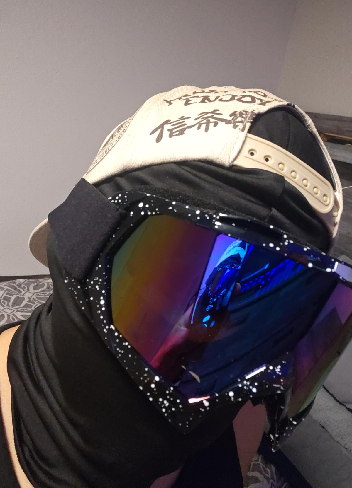 Motorcycle Goggles Dirt Bike Goggles Motocross ATV Windproof Dustproof | Scratch Resistant, Racing Goggles, Ski Goggles, Protective Safety Glasses, PU Resin, (Black frame+Color lens) customer photo 1