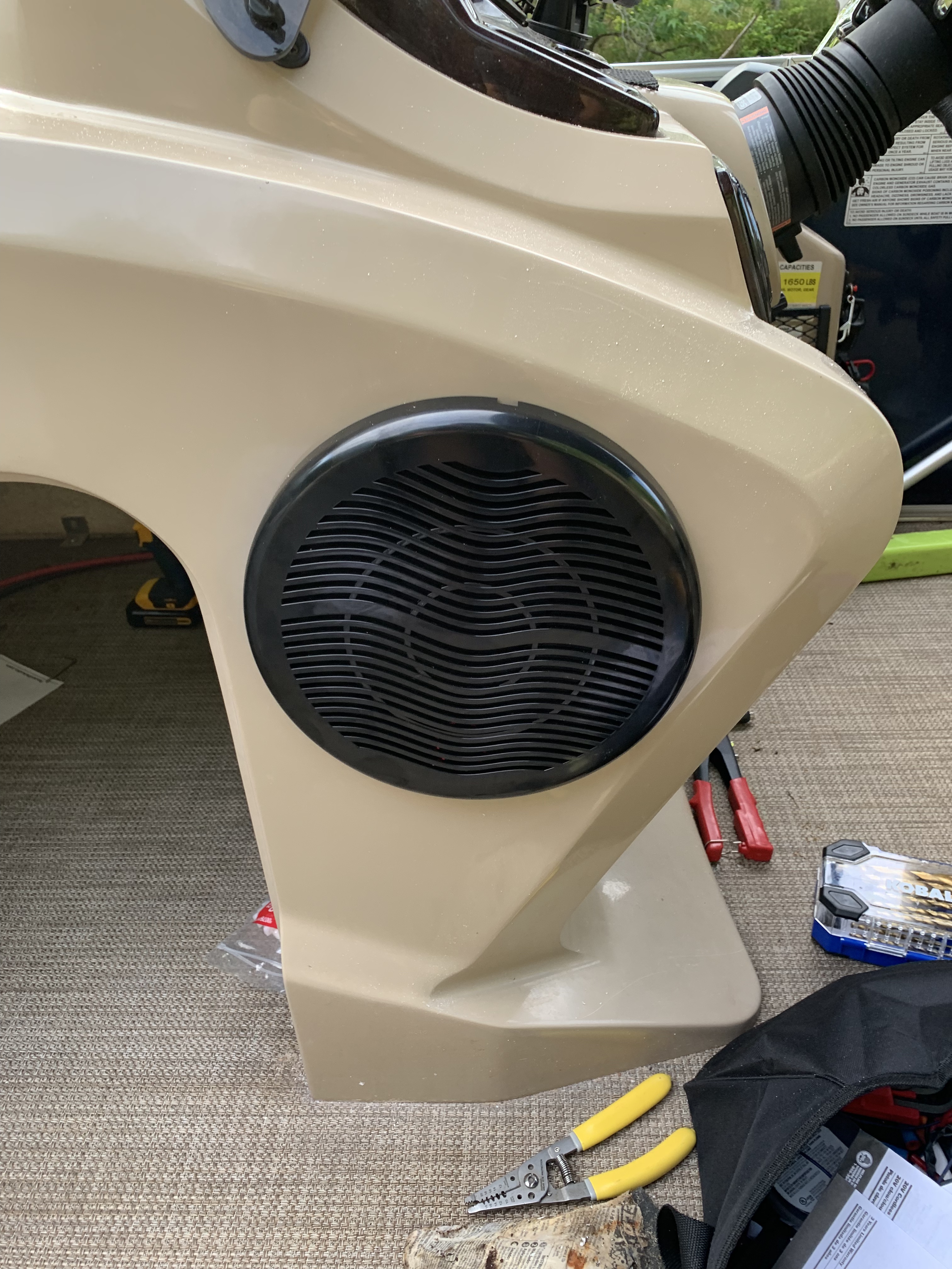 Rockville MS10LW 10 inch White Marine/Boat Free Air Subwoofer with LEDs | 2400W Peak, 600W RMS, Dual 4-Ohm, 2 inch 4-Layer Voice Coil, 80 Oz Magnet, ABS Basket, Polypropylene Cone, 30Hz-4kHz customer photo 2