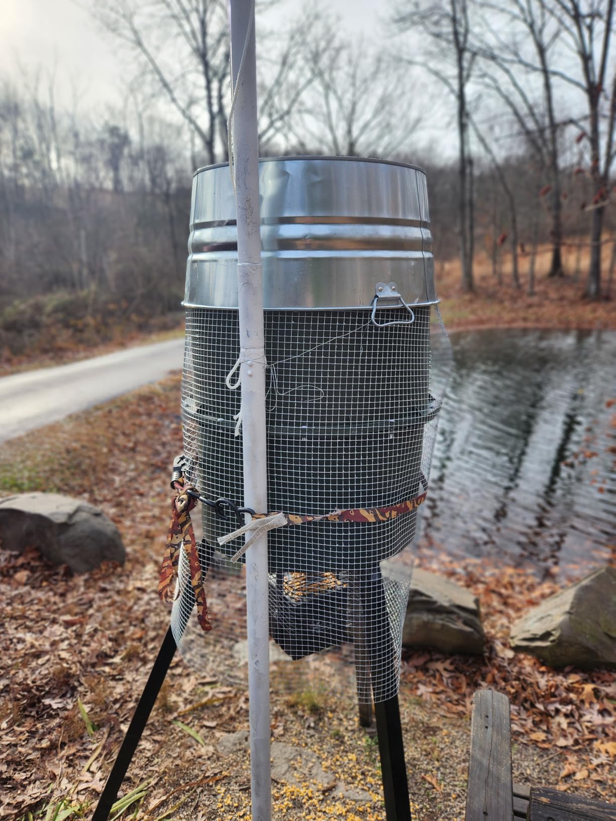 Wildgame Innovations Quick-Set Pro 270lb Game Feeder | Digital timer durable Varmint-Proof tripod Corn/Pellet deer hunting feeder, 1-6 feed times & 50-feet radius customer photo 2