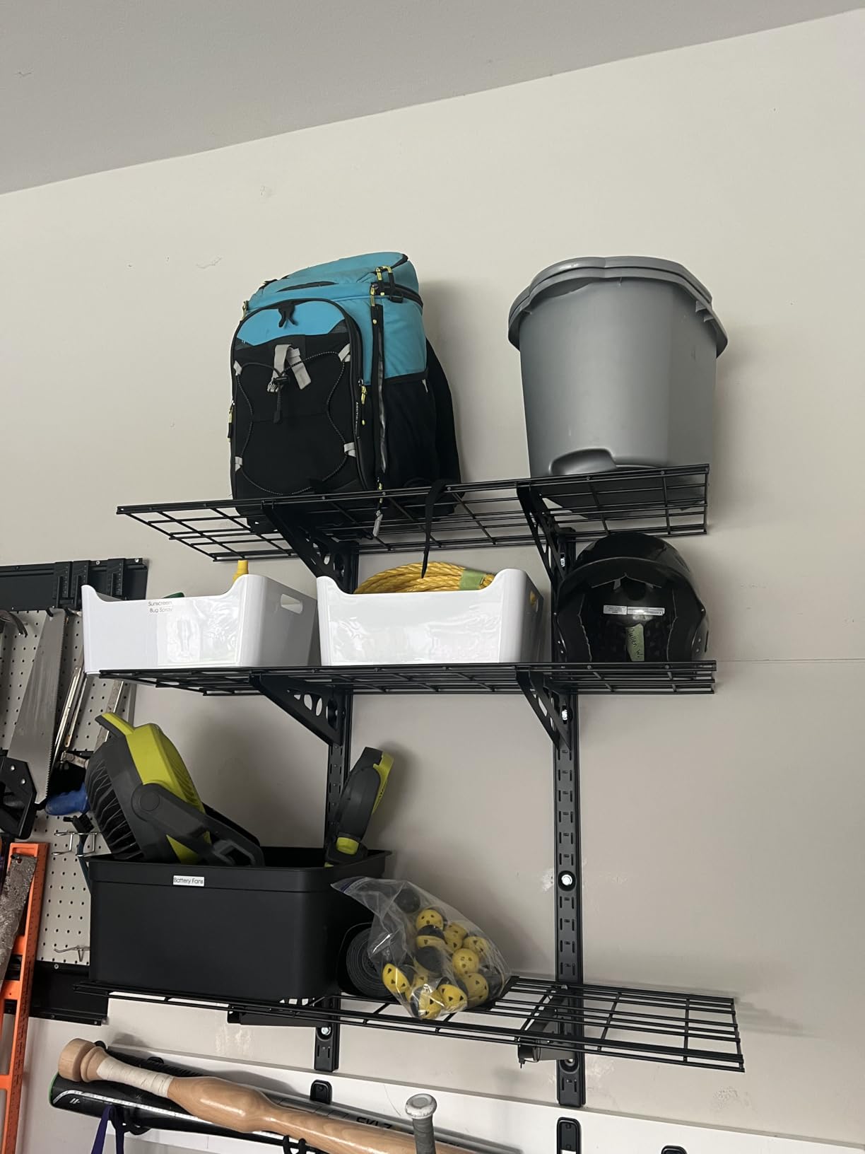 FLEXIMOUNTS 3-Tier 1x3ft Garage Storage Wall Shelving, Height Adjustable customer photo 2