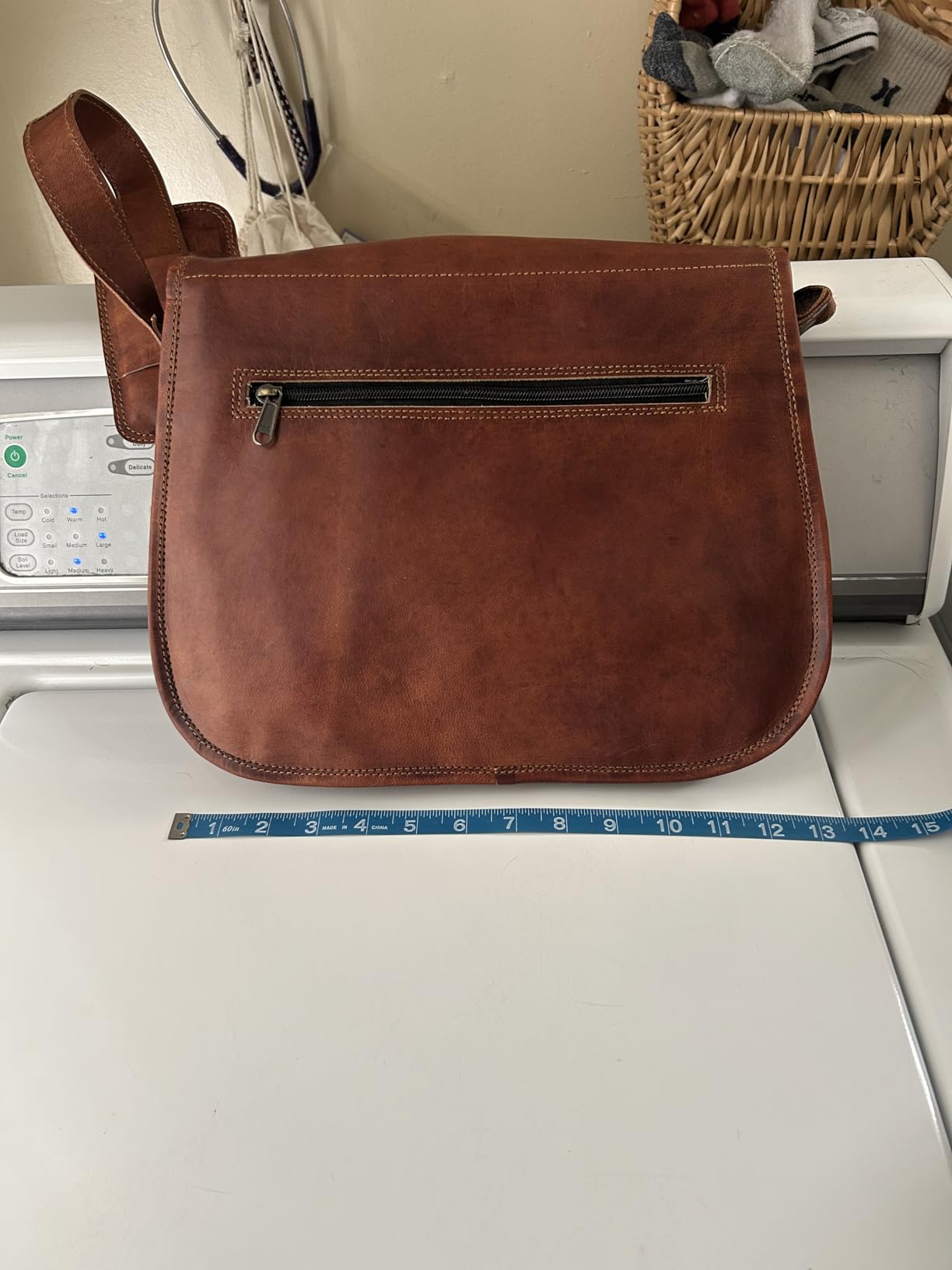 14 Inch Leather Purse for Women, Shoulder Crossbody Satchel Travel Bag customer photo 2