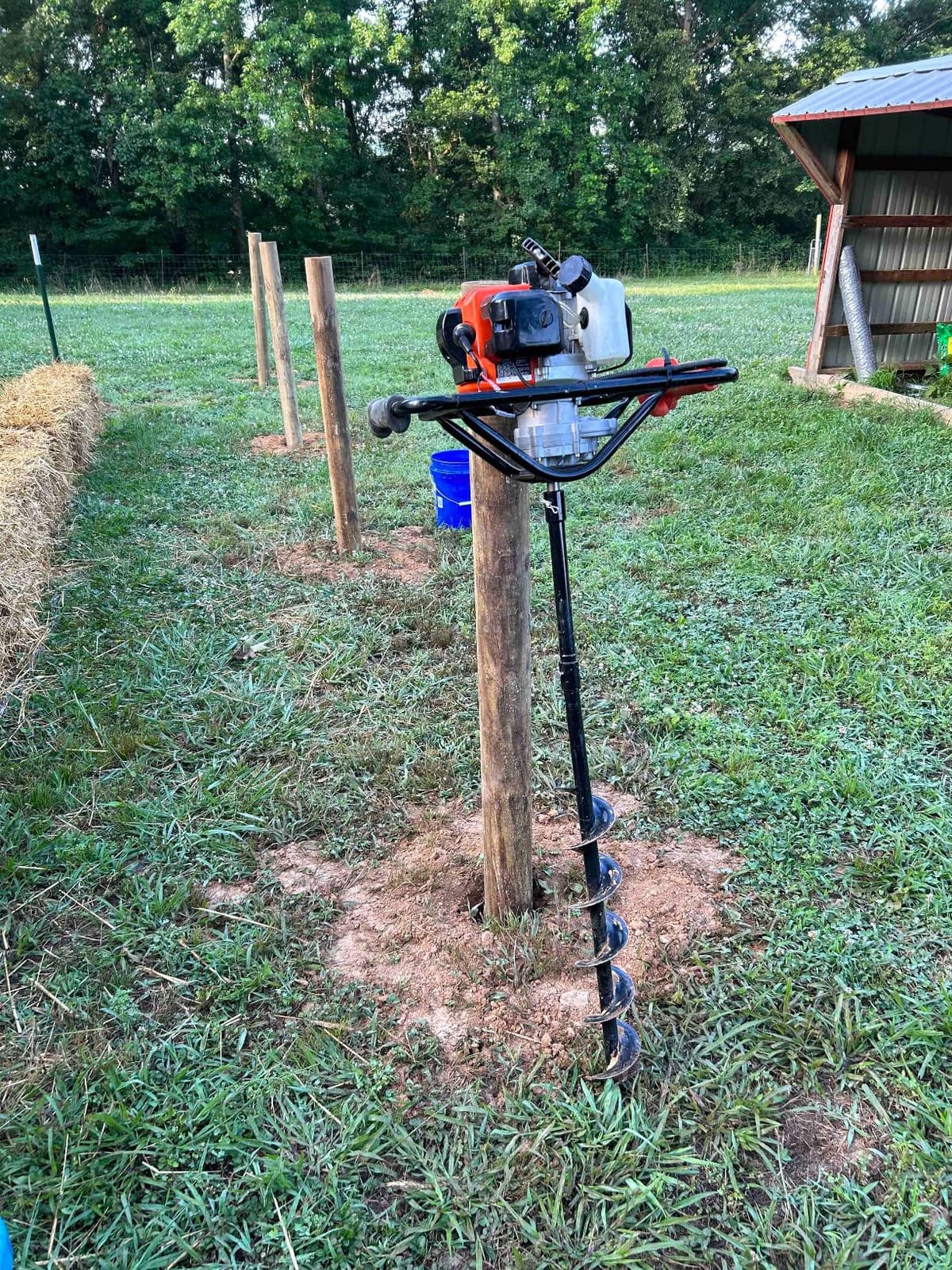 PROYAMA 54cc Post Hole Digger, Gas Powered Easy Start Earth Auger Digger | 2 Cycle Heavy Duty Post Hole Digging with 4