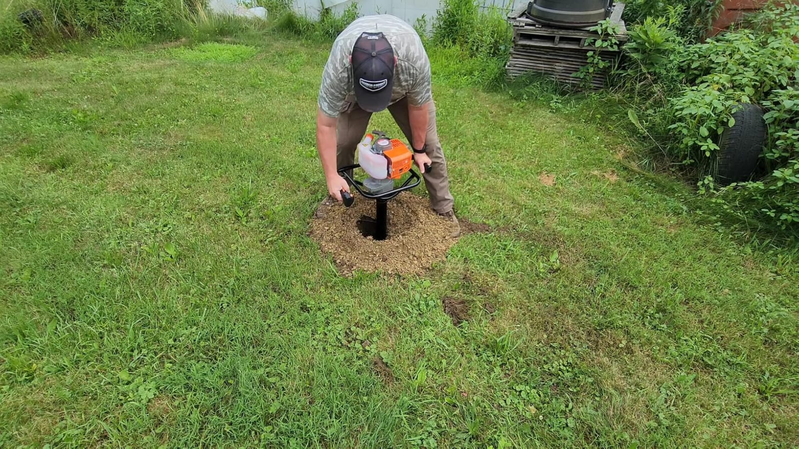 PROYAMA 54cc Post Hole Digger, Gas Powered Easy Start Earth Auger Digger | 2 Cycle Heavy Duty Post Hole Digging with 4