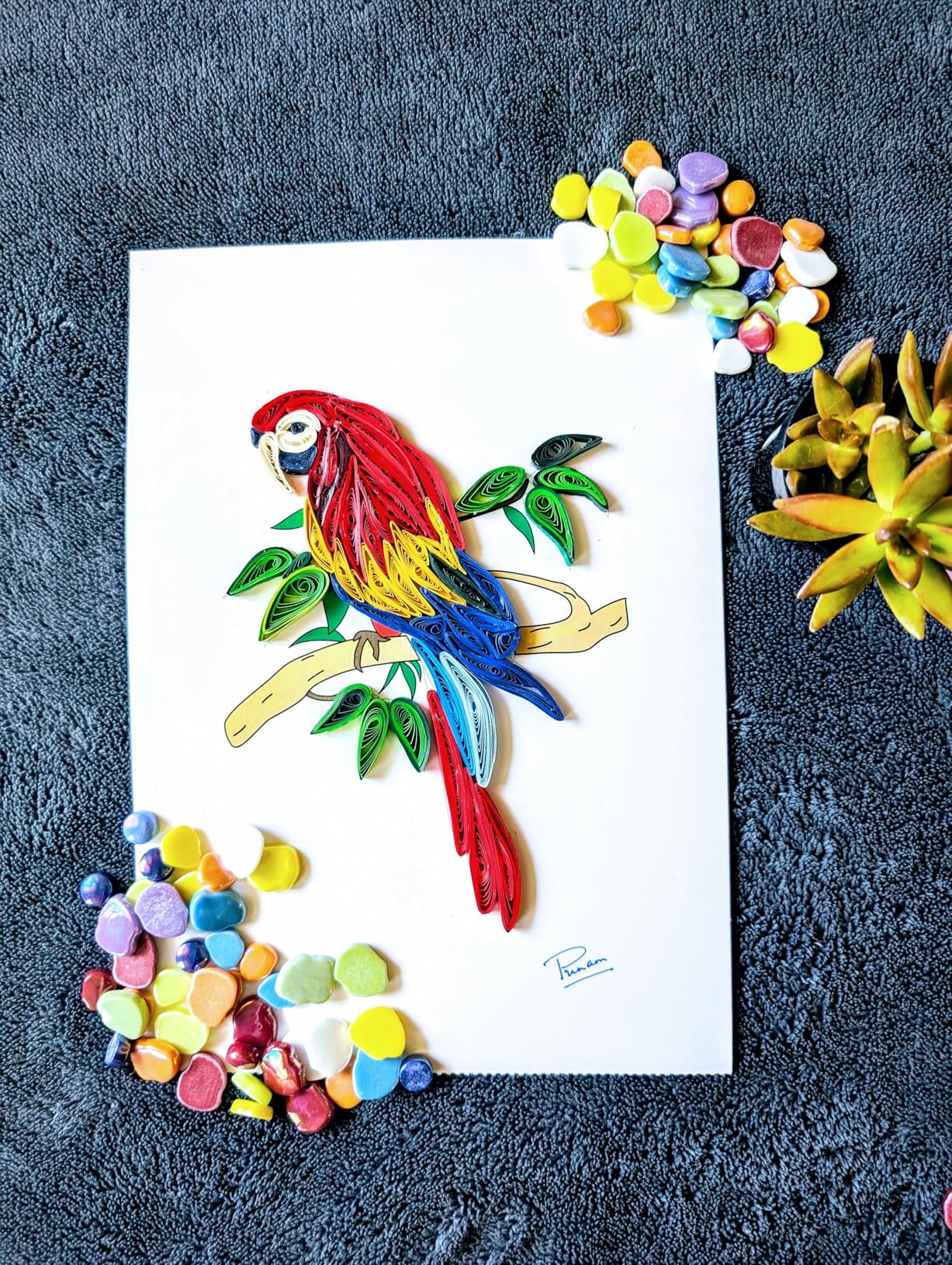 All-in-One Paper Quilling Kit- 1860pcs 3mm/5mm/10mm Quilling Paper Strips with Electric Quilling Pen/Crimper/Comb Board, Complete Set for Beginners to Advanced Users, DIY Crafts & Classroom Teaching customer photo 2
