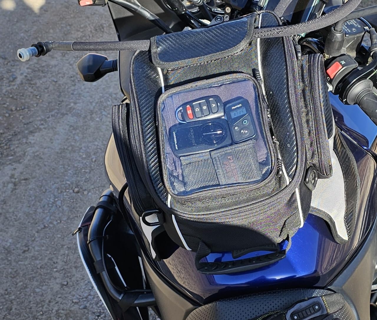 Dracarys Motorcycle Tank Bag - Oxford Saddle Black Motorbike Bag - Strong Magnetic Bag for Honda Yamaha Suzuki Kawasaki Harley customer photo 1