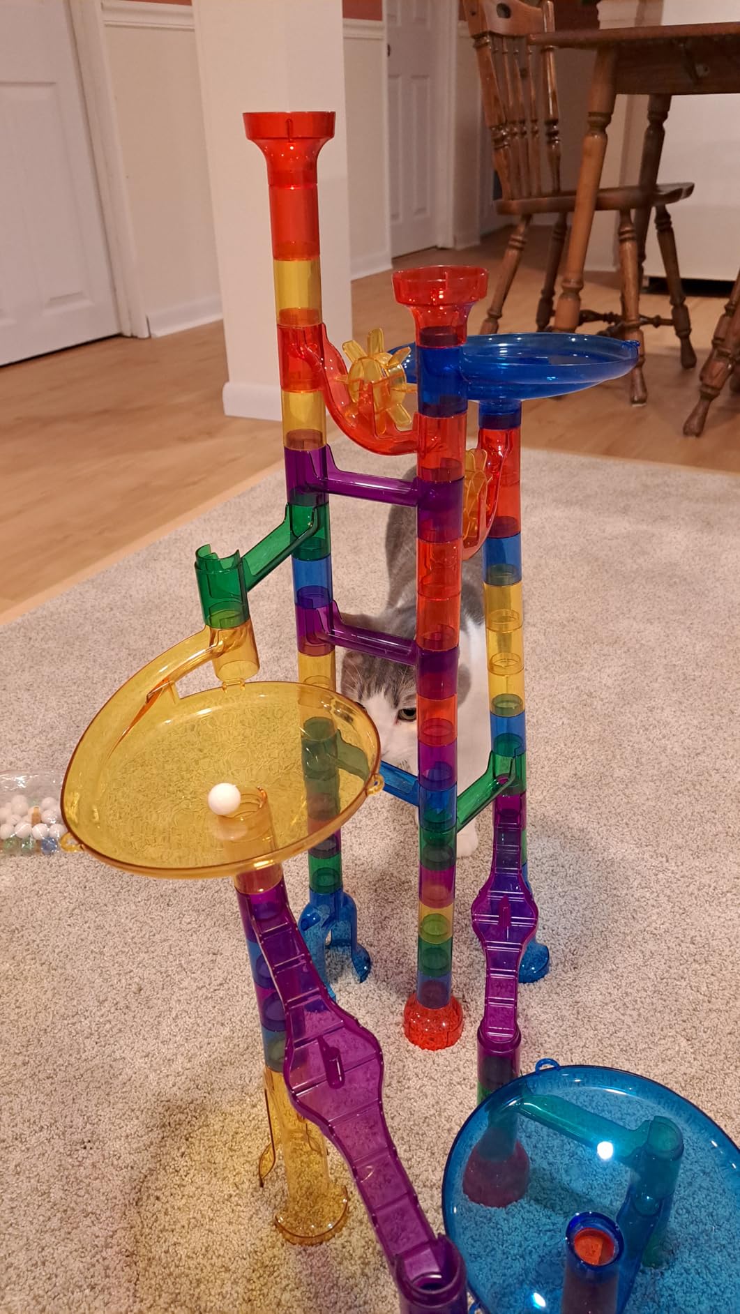 Magicfly Marble Run Set, 127 Pcs Marble Race Track for Kids with Glass Marbles, Ideal Gift for Christmas or Birthday customer photo 2