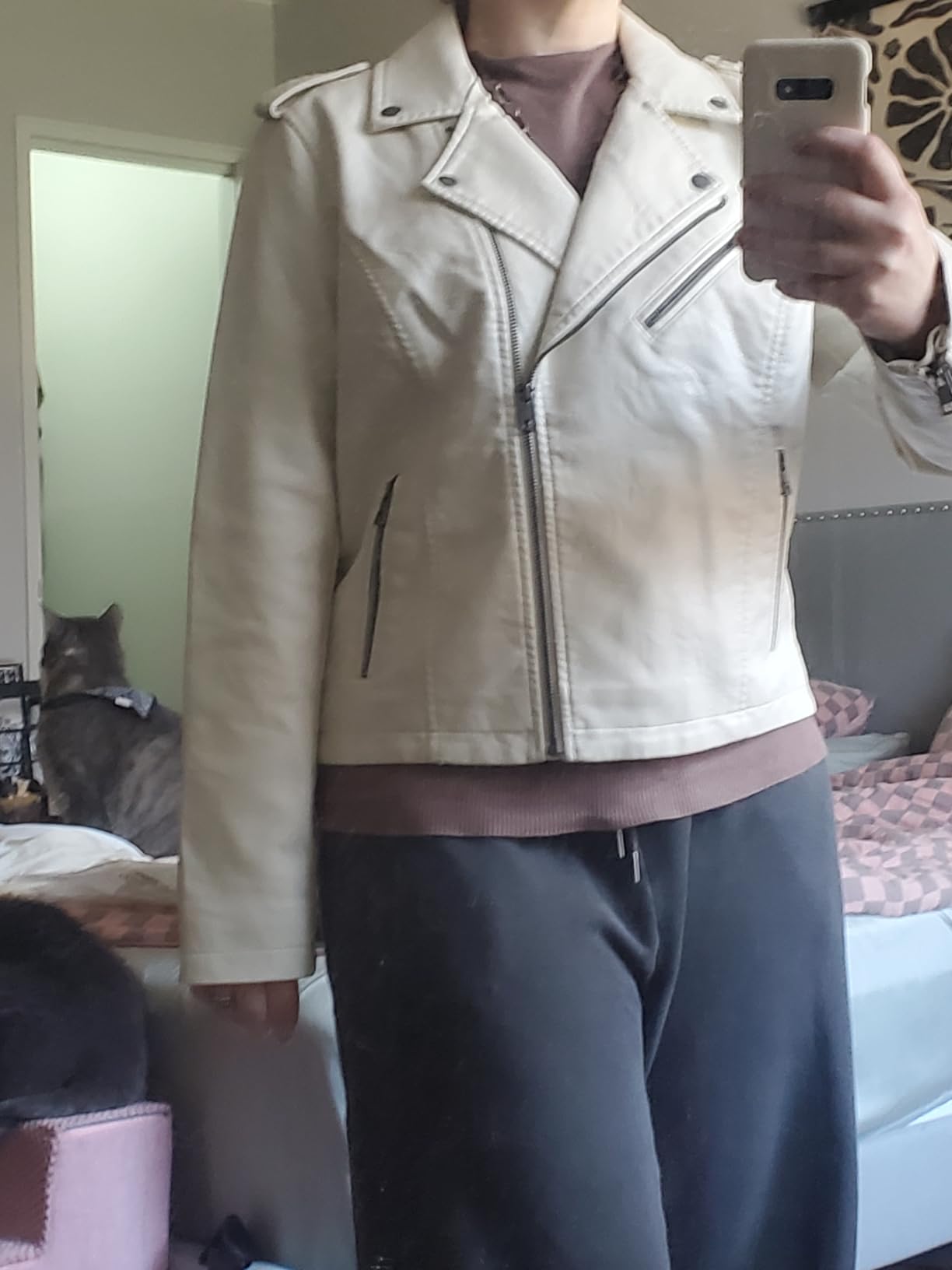 Levi's Women's Classic Faux Leather Moto Jacket Coat customer photo 2