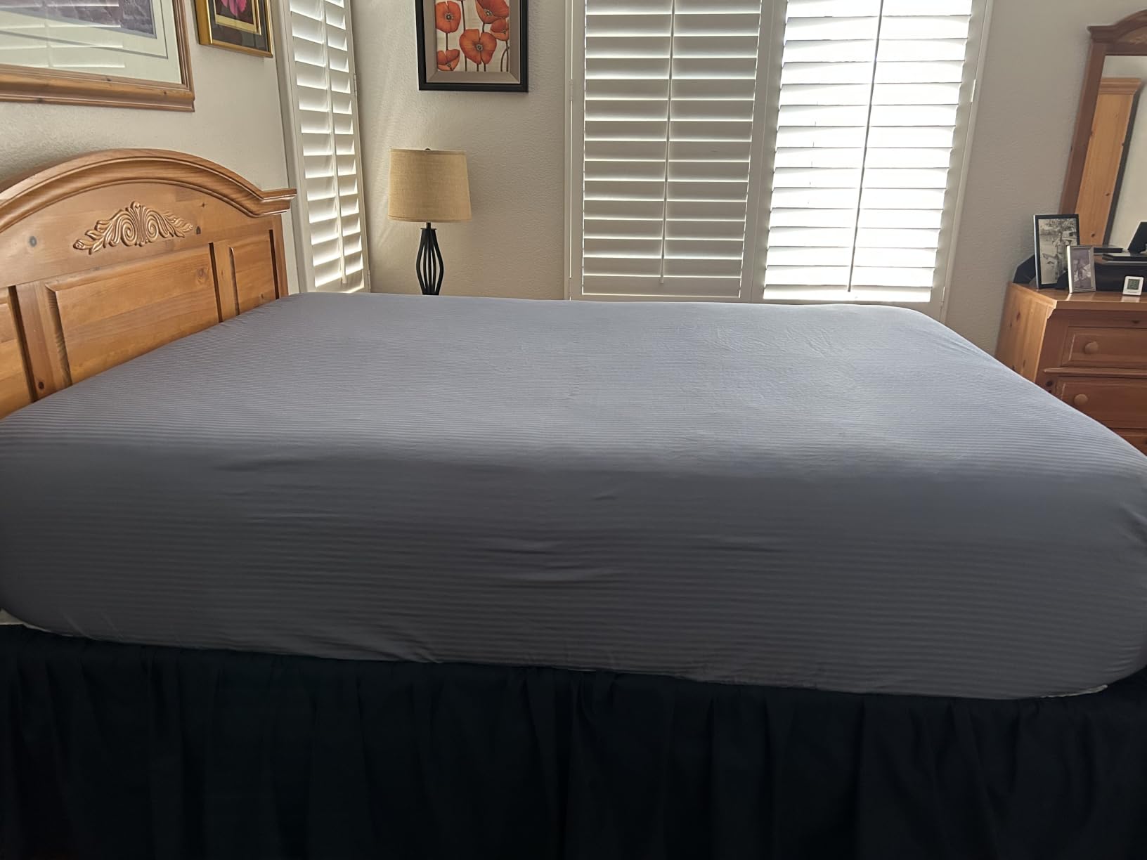 Feather & Stitch 500 TC Queen Size Damask Bed Sheet Set, 100% Cotton Soft Breathable Bedsheets, 4 Piece 18