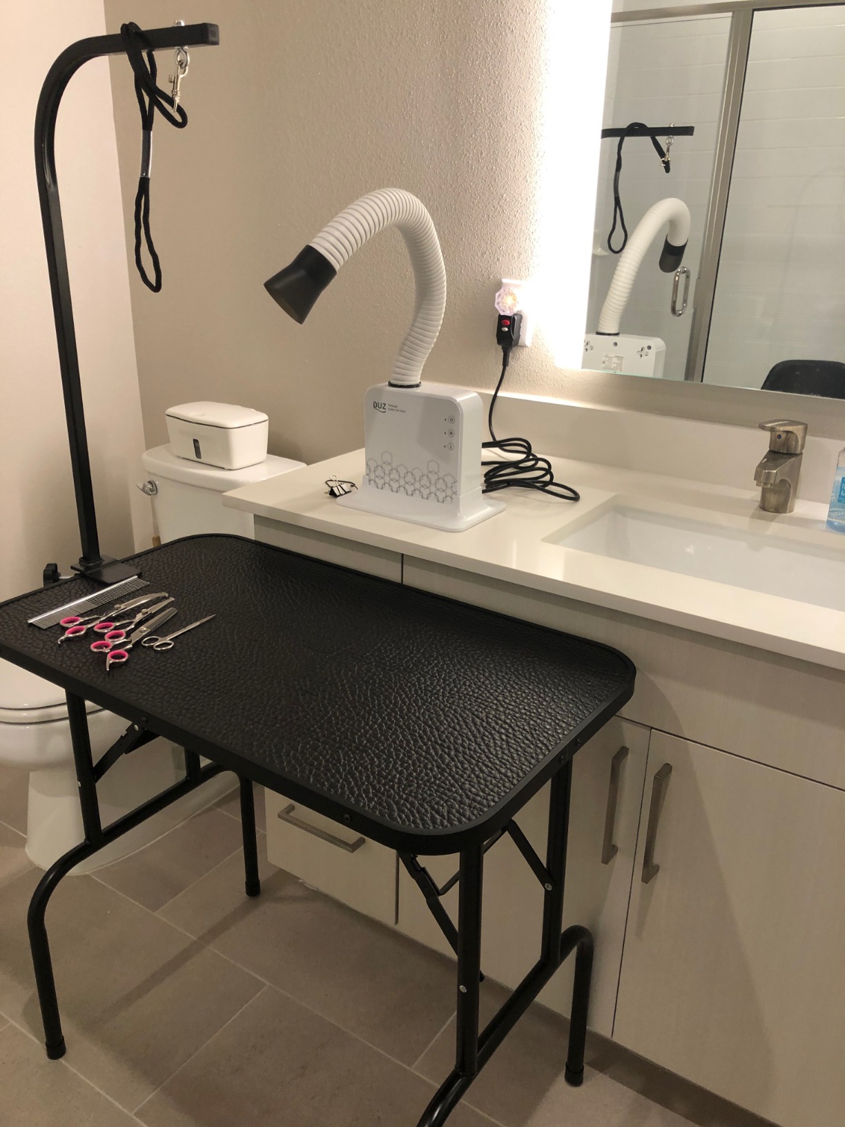 DUZ V2 Super Quiet Hands-Free Pet Dryer: Low-Noise Dog Dryer for Grooming, Reduces Labor & Stress, Ideal for Small Dogs and Cats, 1-Year Warranty customer photo 1