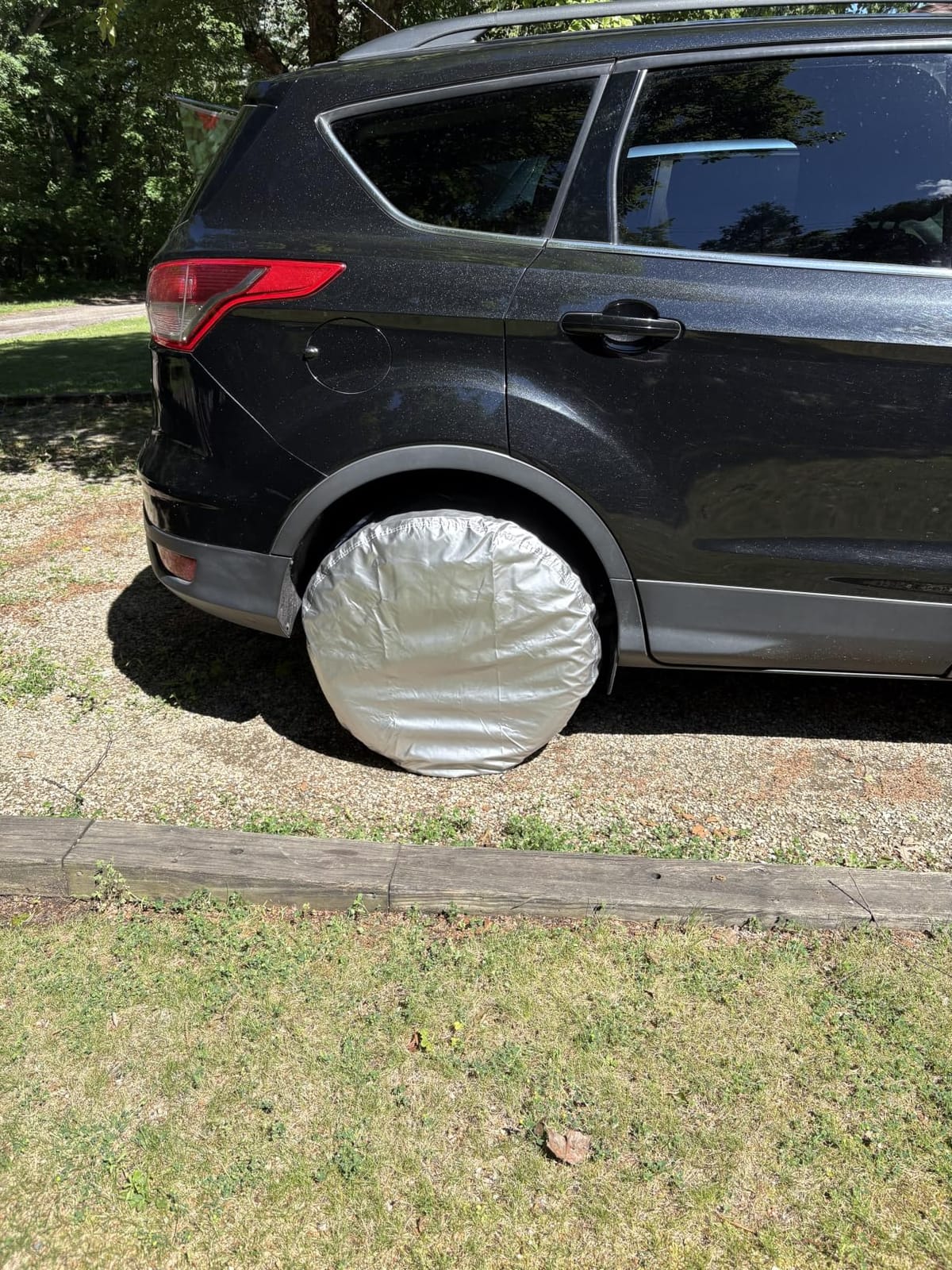 Explore Land Tire Covers 2 Pack - Tough Tire Wheel Protector for Truck, SUV, Trailer, Camper, RV - Universal Fits Tire Diameters 26-28.75 inches, Charcoal customer photo 1