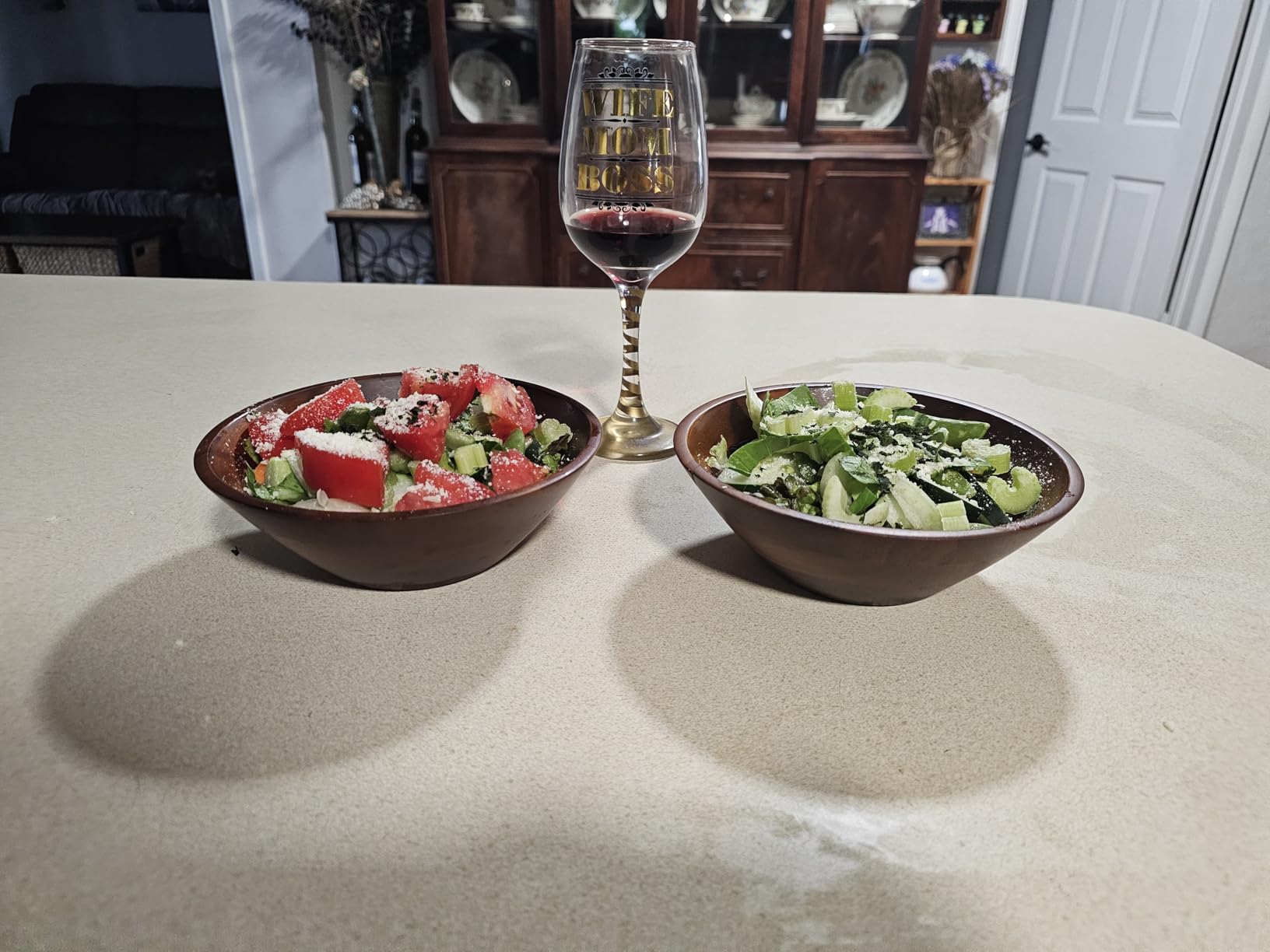 AIDEA Acacia Wooden Serving Bowls, 7 Inch Set of 4 for Salad, Soup, Noodle and More customer photo 2