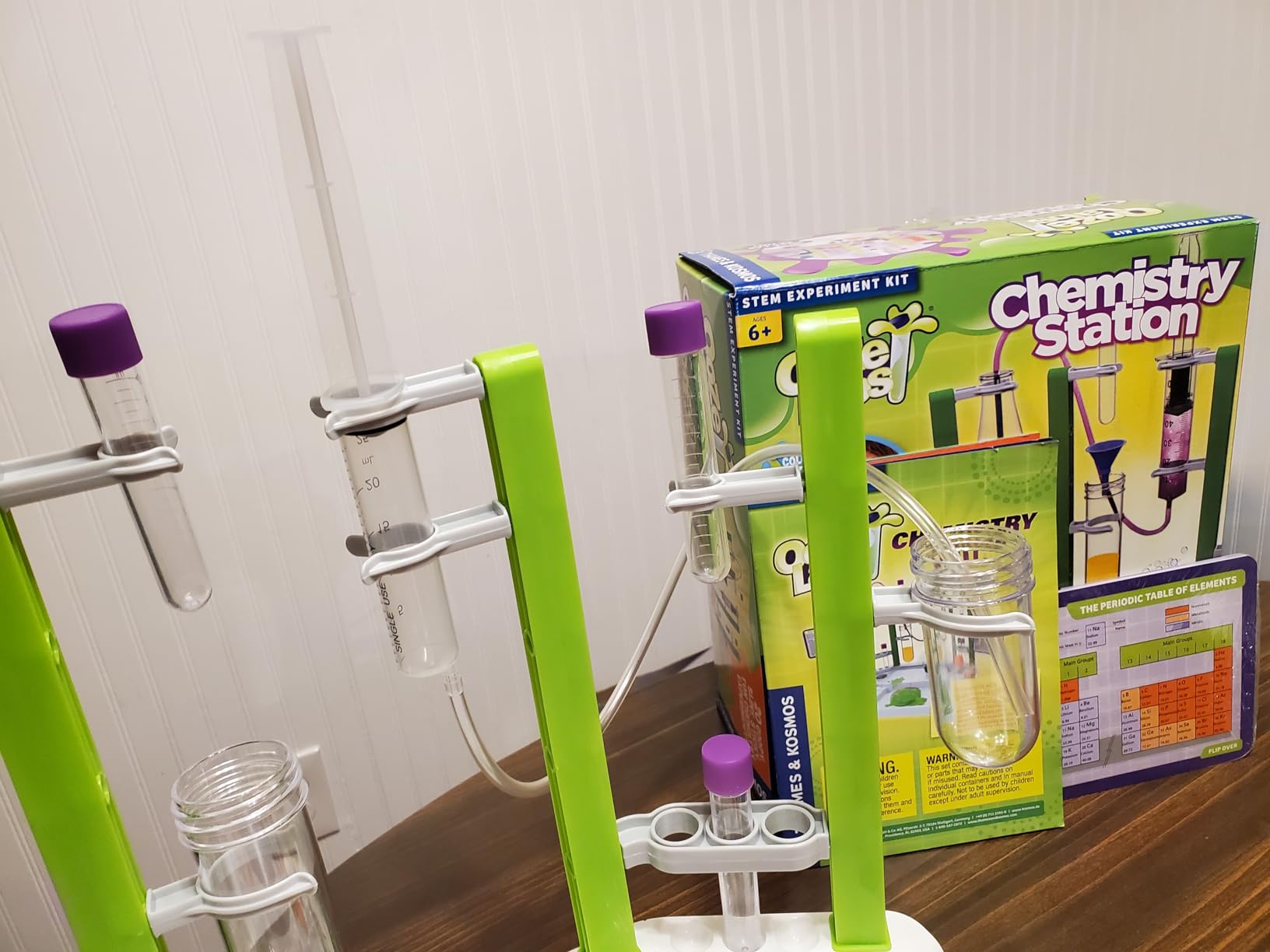Thames & Kosmos Ooze Labs Chemistry Station Science Experiment Kit, 20 Non-Hazardous Experiments Including Safe Slime, Chromatography, Acids, Bases & More, Multi-Color customer photo 2
