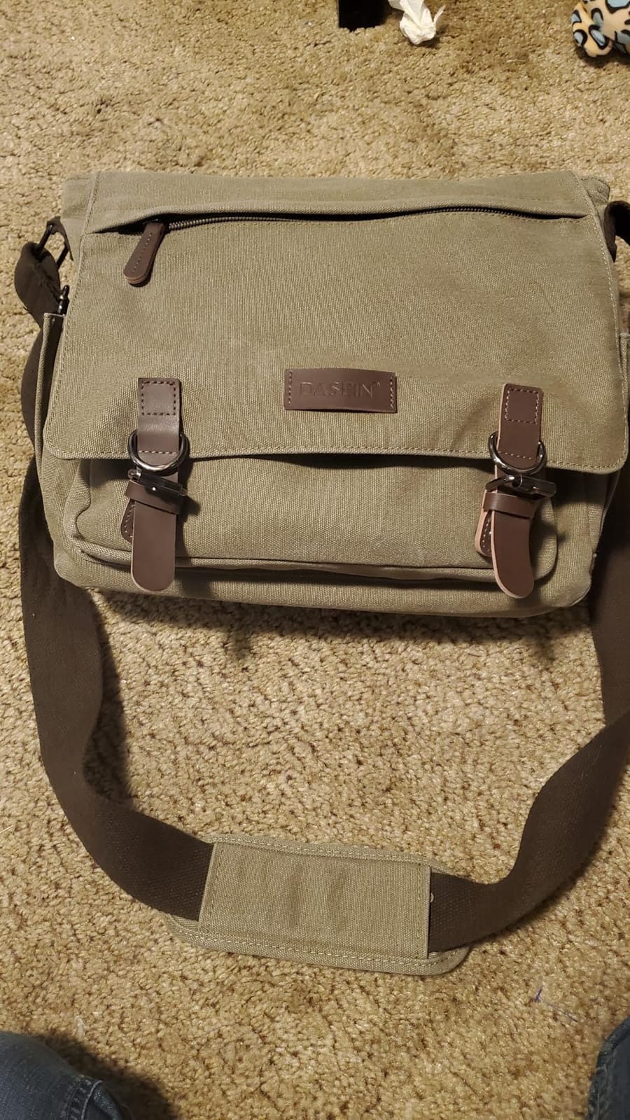 Large Vintage Canvas Messenger Shoulder Bag Travel Crossbody Purse Briefcase Business Bag for 15inch Laptop customer photo 2