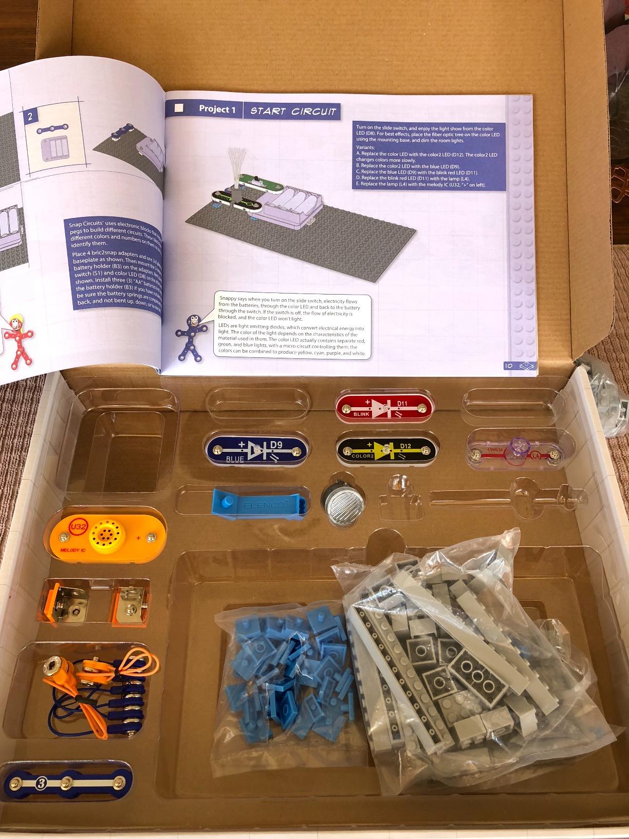 Snap Circuits BRIC: Structures | Brick & Electronics Exploration Kit | Over 20 Stem & Brick Projects | Full Color Project Manual | 20 Parts | 75 BRIC-2-Snap Adapters | 140+ BRICs customer photo 2