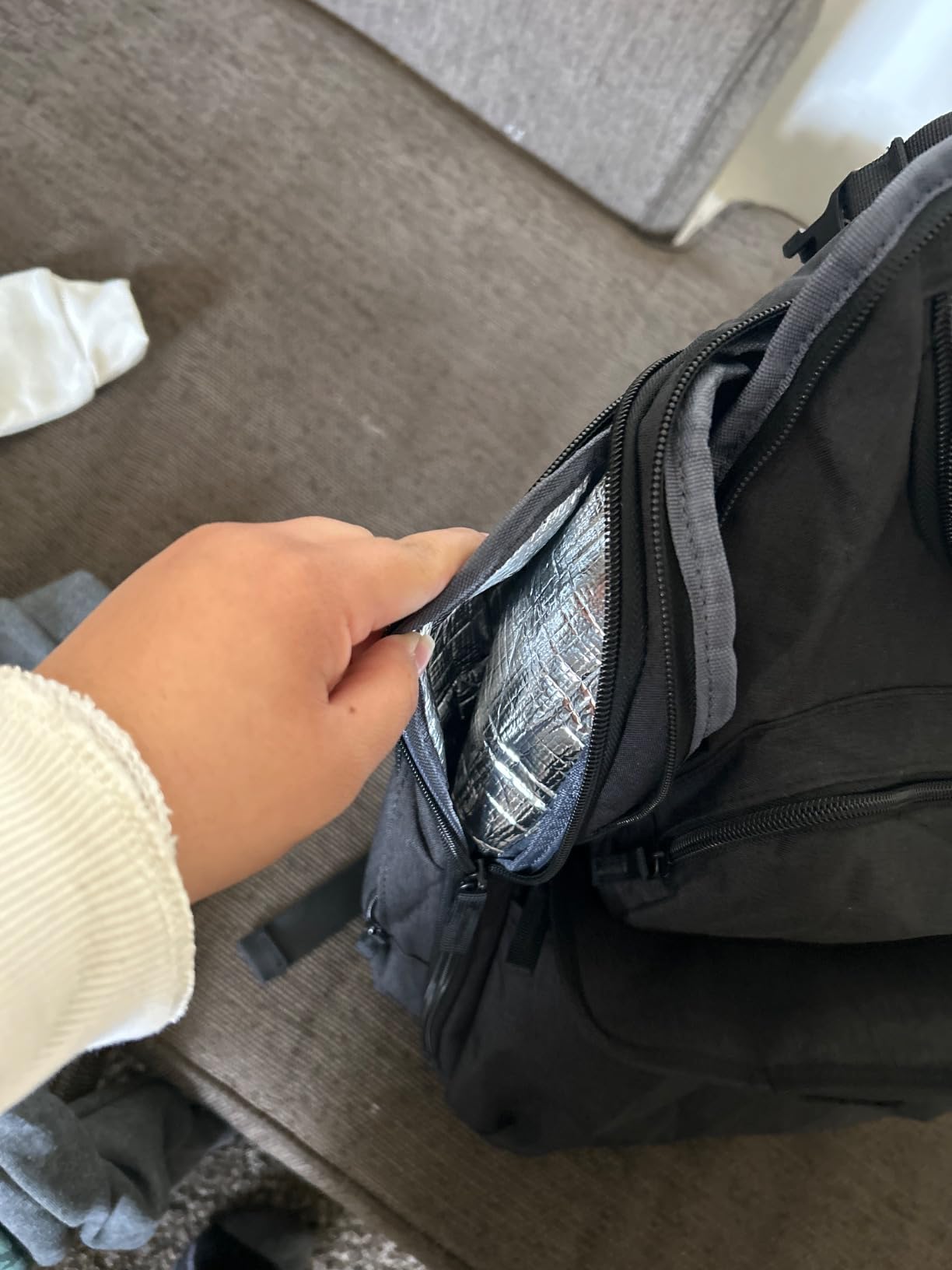 Mancro Diaper Bag Backpack, Dad Diaper Bag with 2 Side Insulated Pockets | Multifunctional Water Resistant Diaper Backpack for Men Women with Stroller Straps, Travel Baby Bag Backpack, Black customer photo 1
