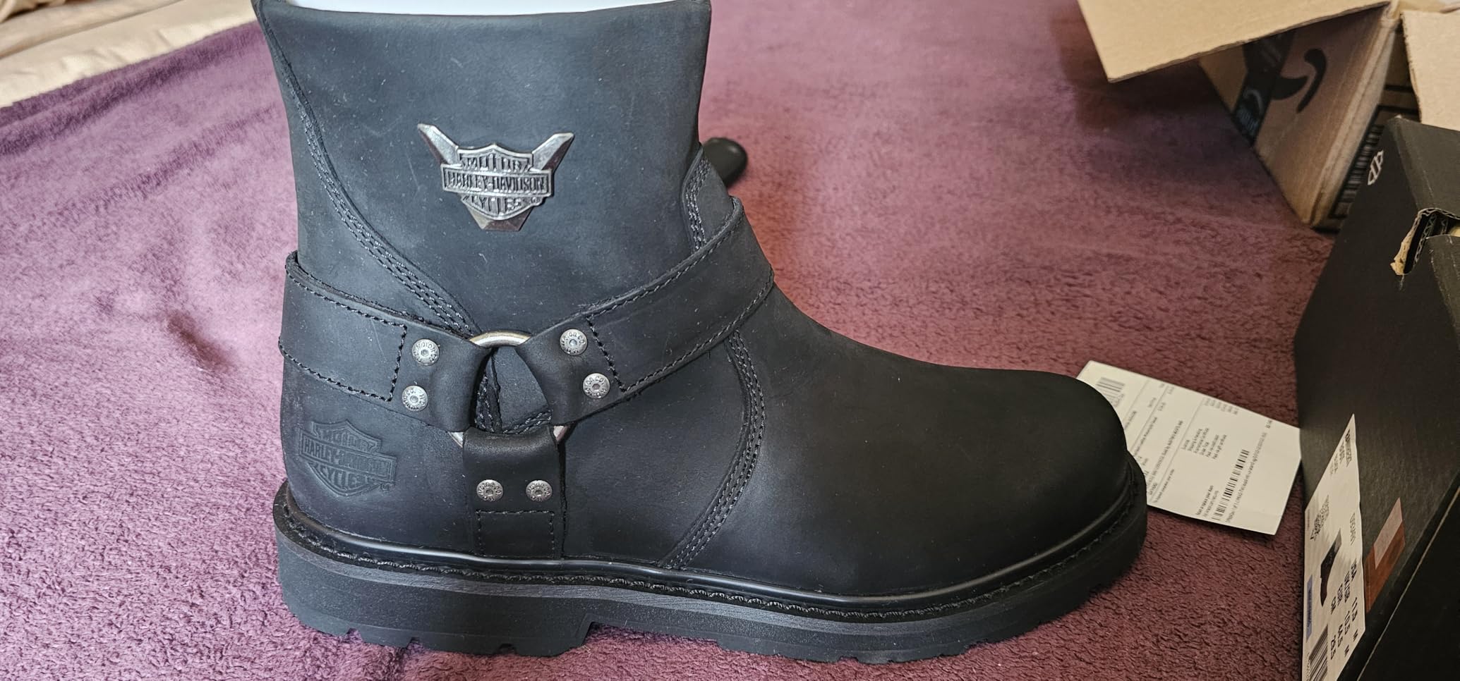 Harley-Davidson FOOTWEAR Mens Rambert Harness Leather Riding Casual Boots Ankle customer photo 2