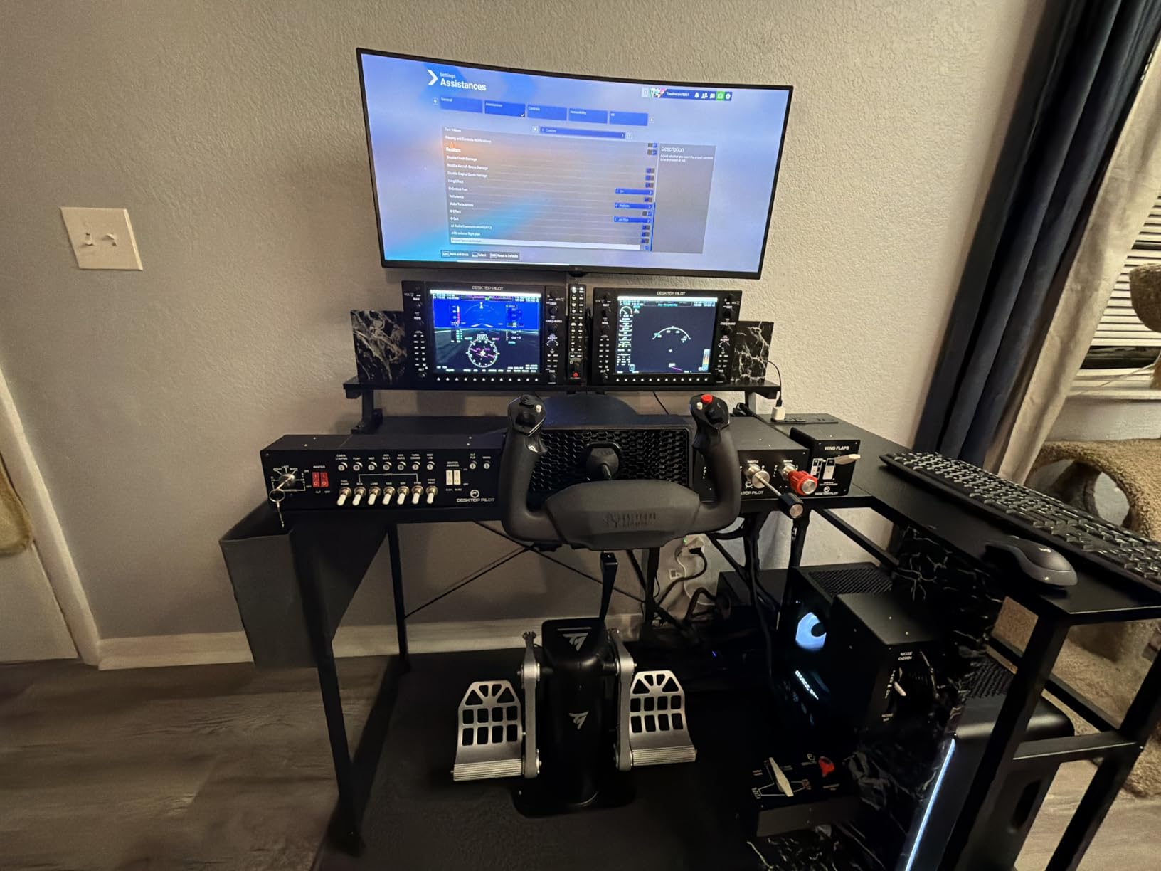 Thrustmaster TPR Rudder Pedals, Flight Simulator Rudder Control - PC | Pendular suspended mechanism, H.E.A.R.T magnetic sensors, adjustable spring resistance, frictionless, precise yaw response customer photo 1