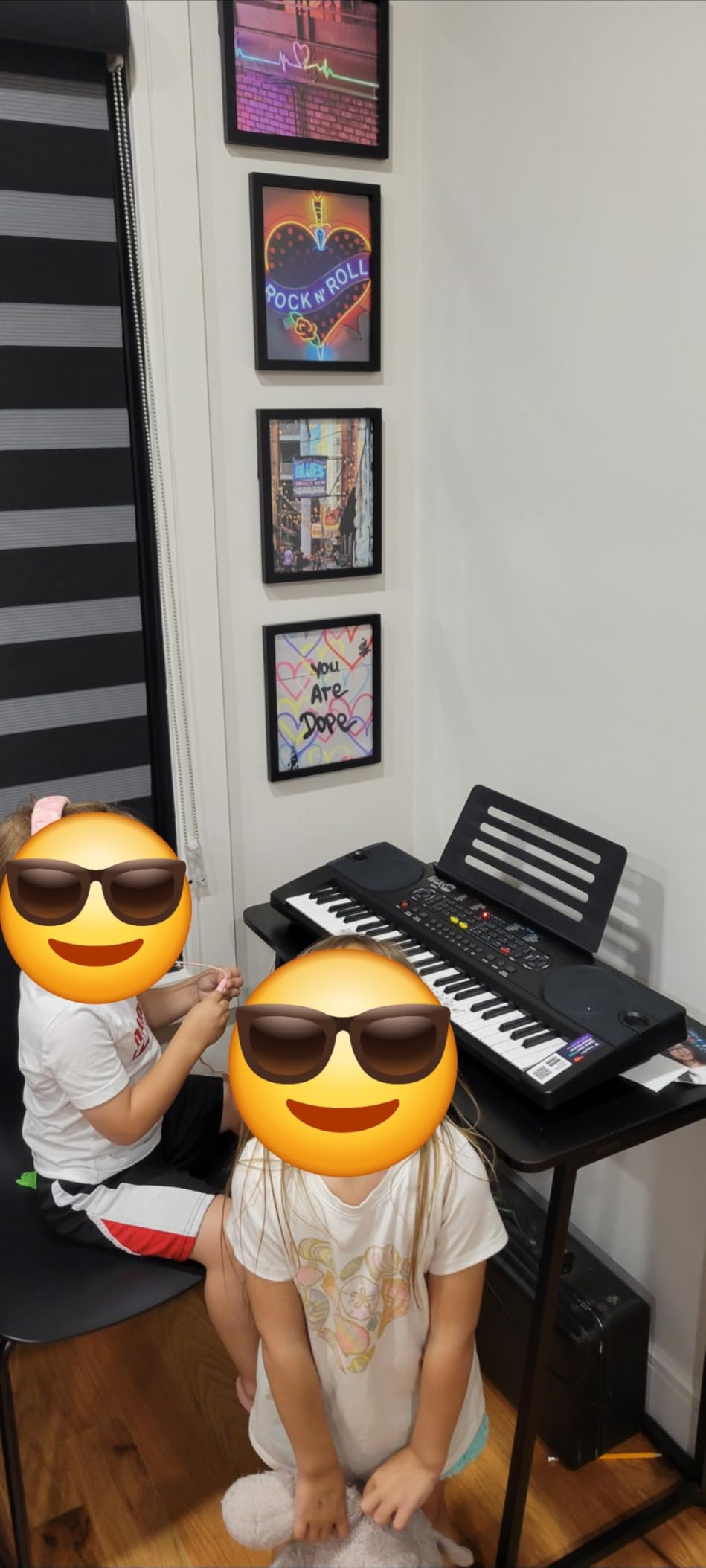 RockJam RJ549 49 Key Keyboard Piano for Beginners with Note Stickers | Beginner electric keyboard with power supply, sheet music stand, note stickers and Simply Piano lessons for kids customer photo 1